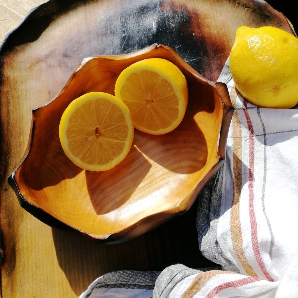 wooden bowl serving dish farmhouse table decor skål
