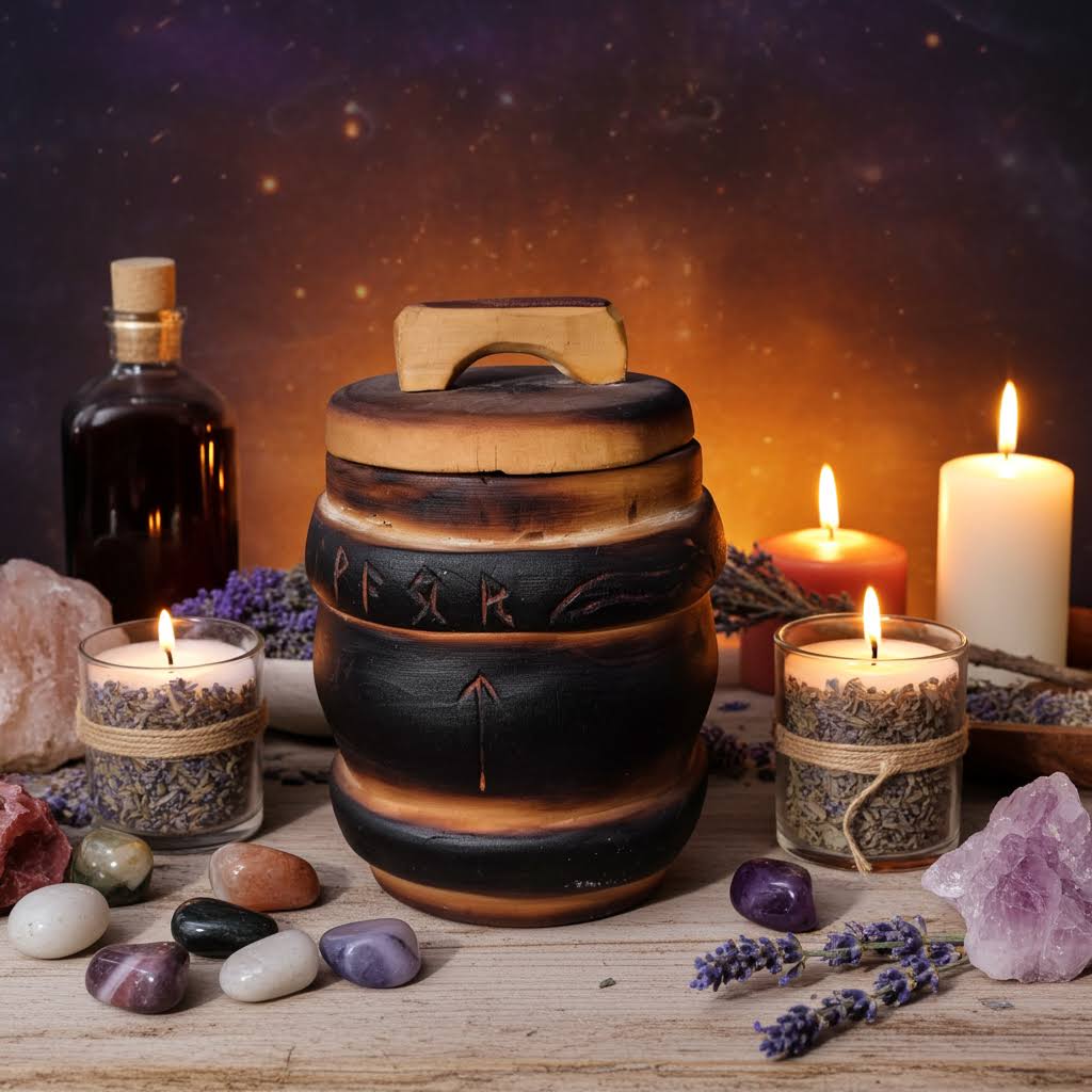 storage box in birch for flour, spices handmad in sweden by witaberget