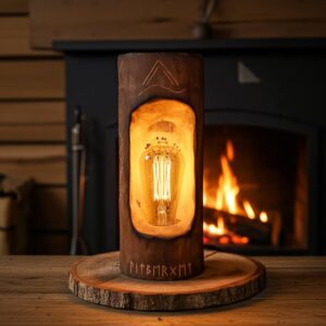 wooden lamp living room light table lamp & boho lamp
