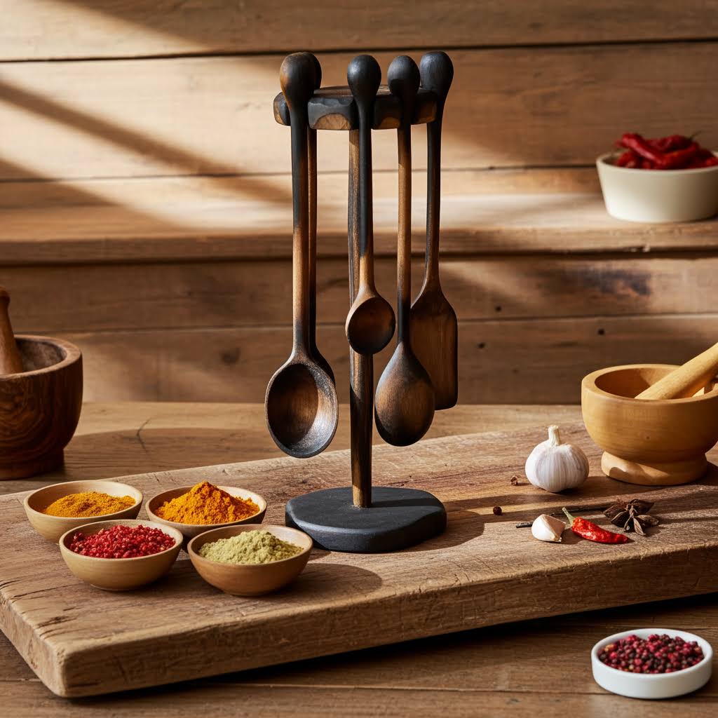 wooden spoon set cooking & serving spoons kitchen utensil