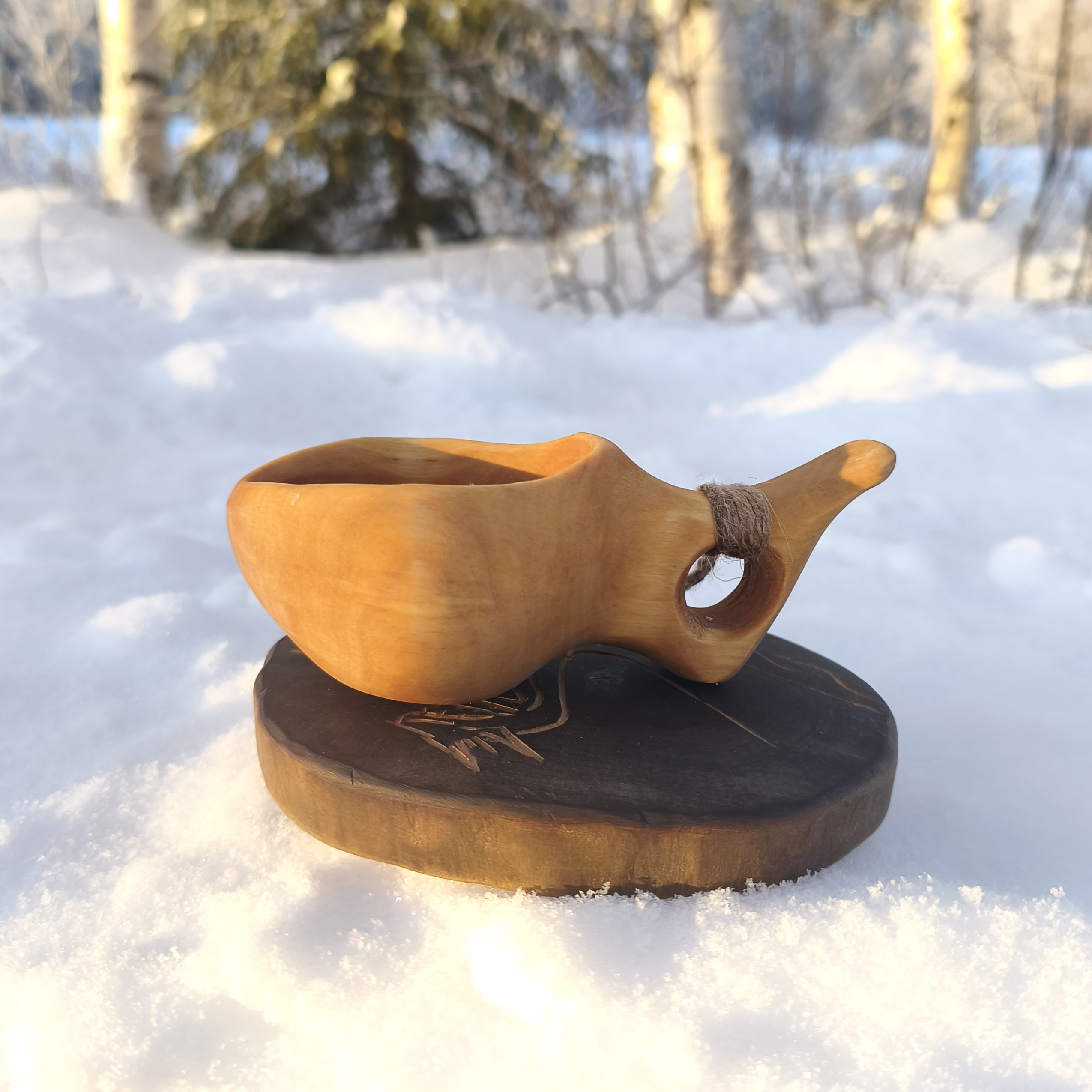 kuksa wooden coffee mug bushcraft cup travel mug kåsa