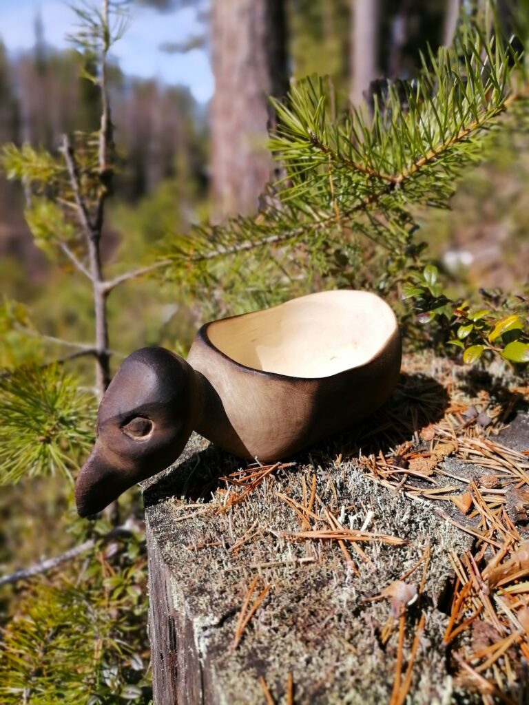 kuksa kåsa - viking mug in birch handmade by witaberget in sweden