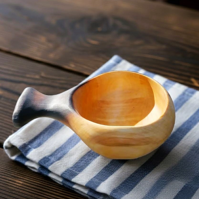 large kuksa kåsa wooden coffee mug bushcraft bowl