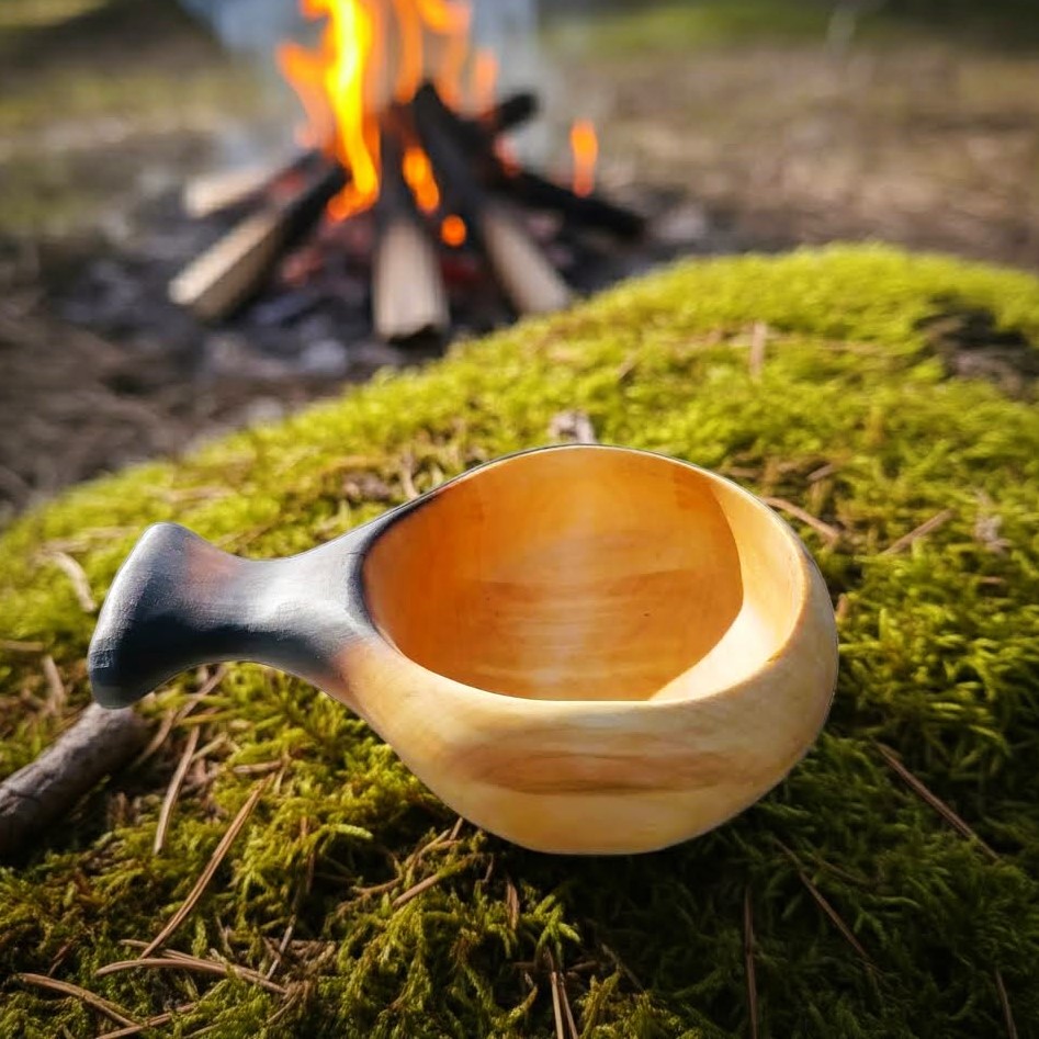 large kuksa kåsa wooden coffee mug bushcraft bowl