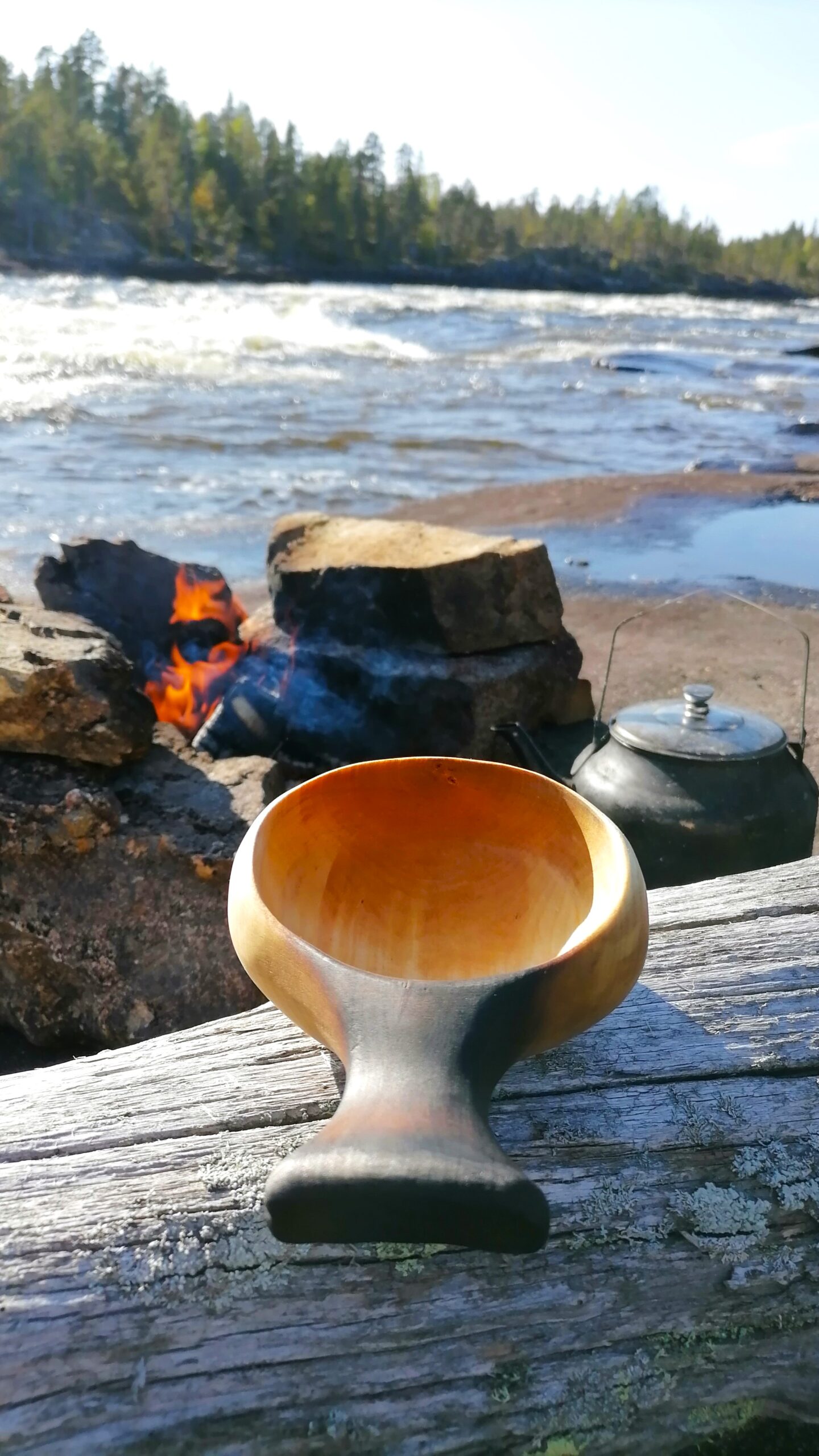 large kuksa kåsa wooden coffee mug bushcraft bowl
