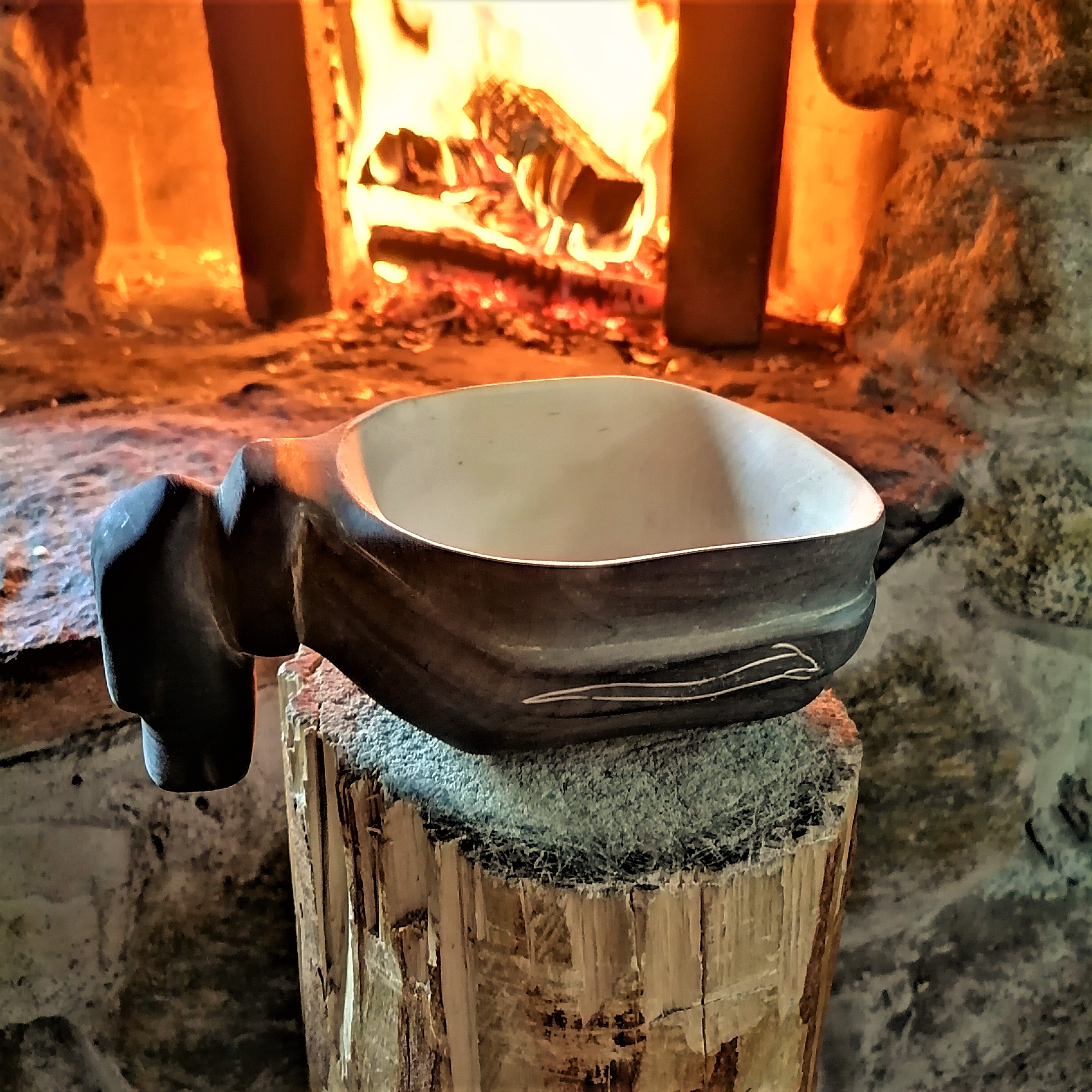 kuksa cup viking mug norse runes coffee wooden mug