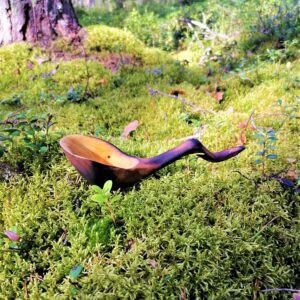 wooden soup ladle handmade in birch by witaberget in sweden