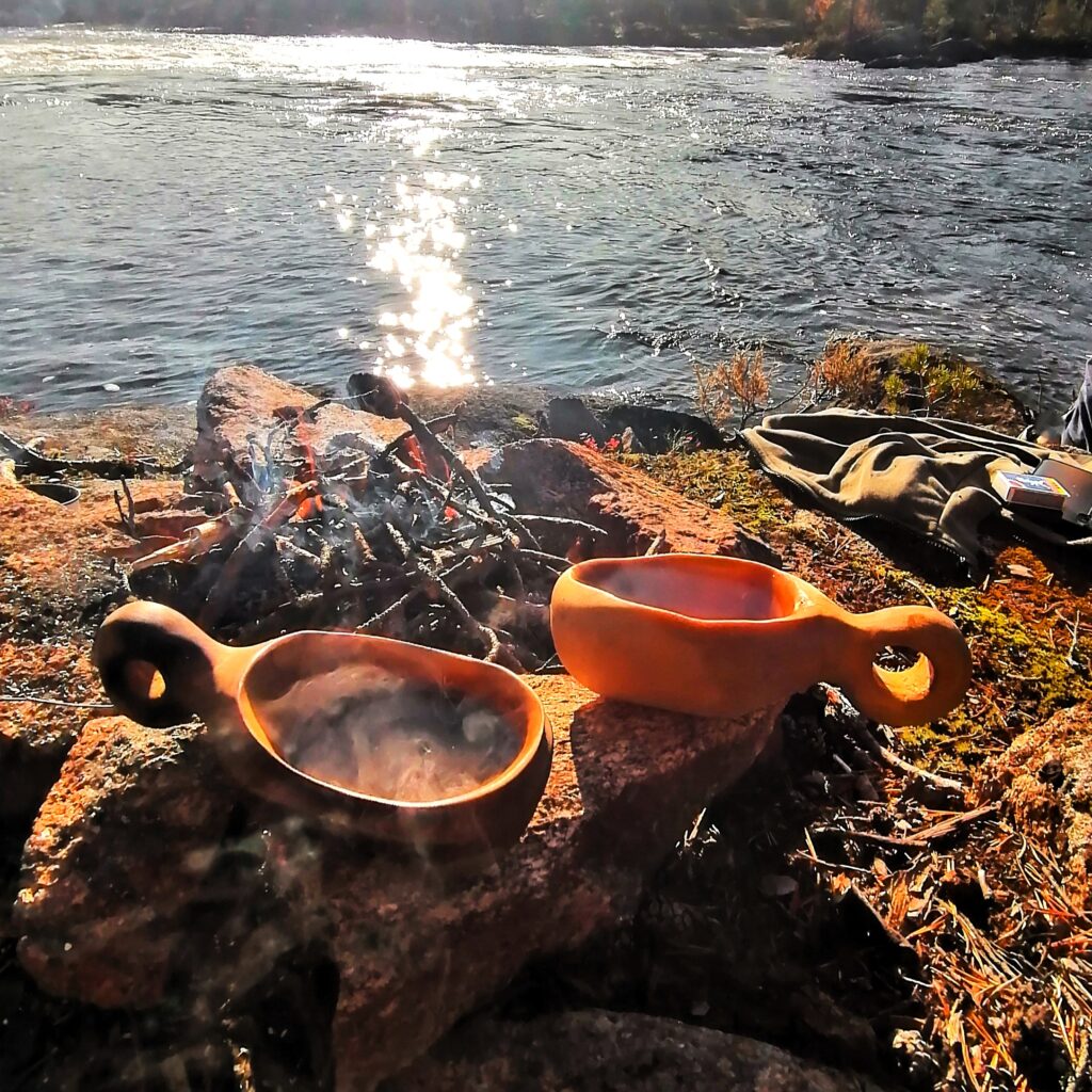 wooden kuksa cup handmade in birch by witaberget in sweden
