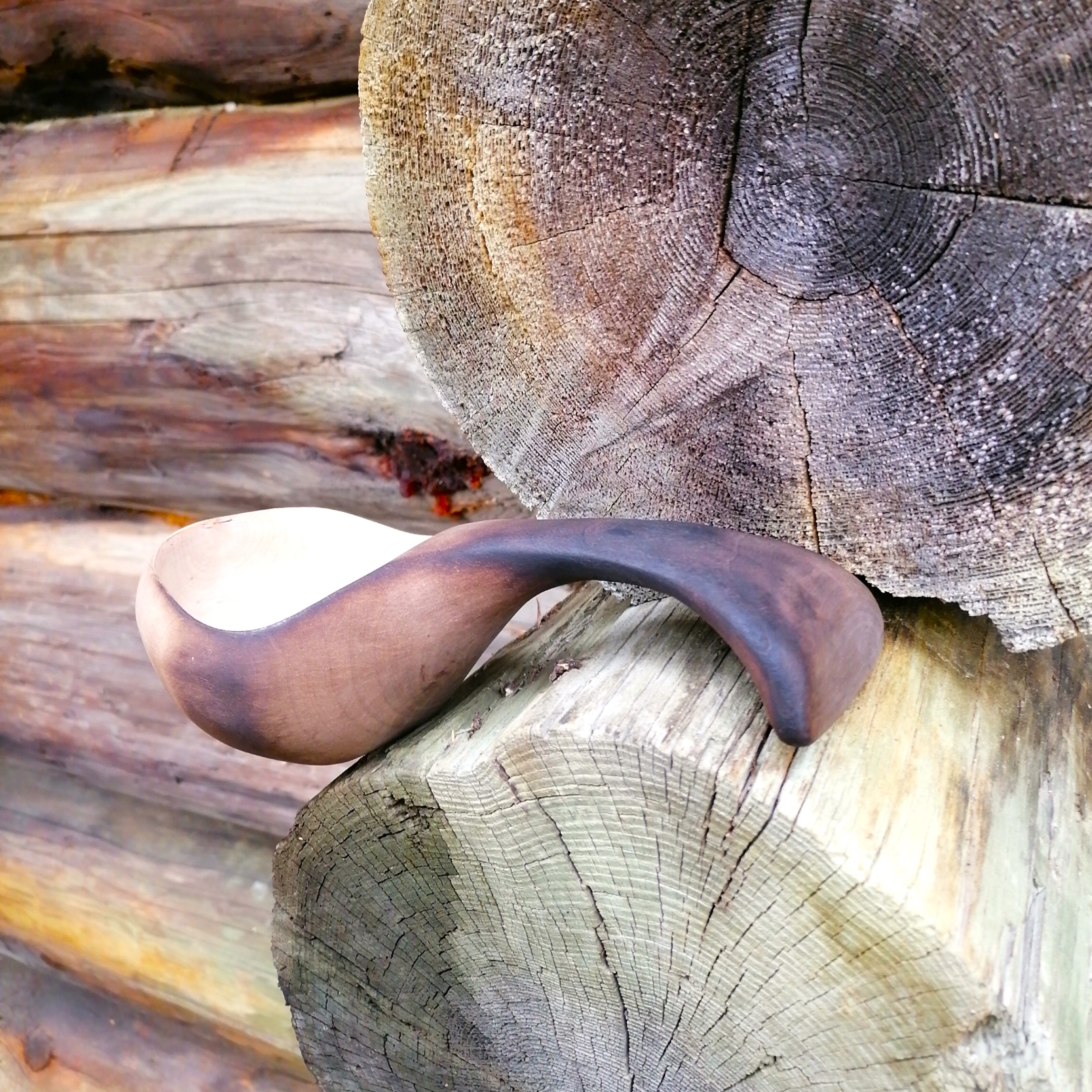 wooden kuksa - wooden ladle handmade by witaberget in sweden from birch wood