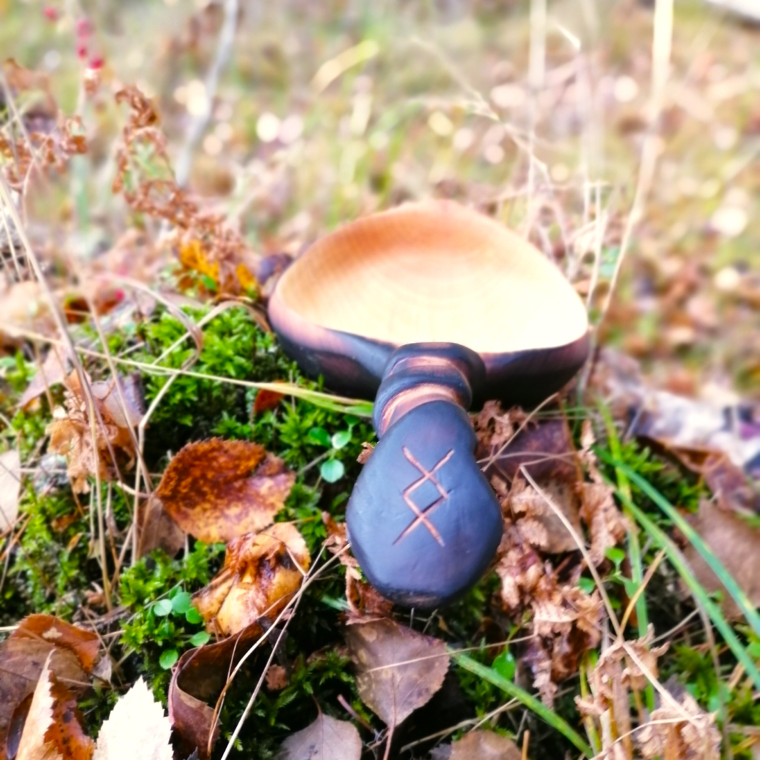 wooden kuksa and spoon handmade in birch by witaberget in sweden
