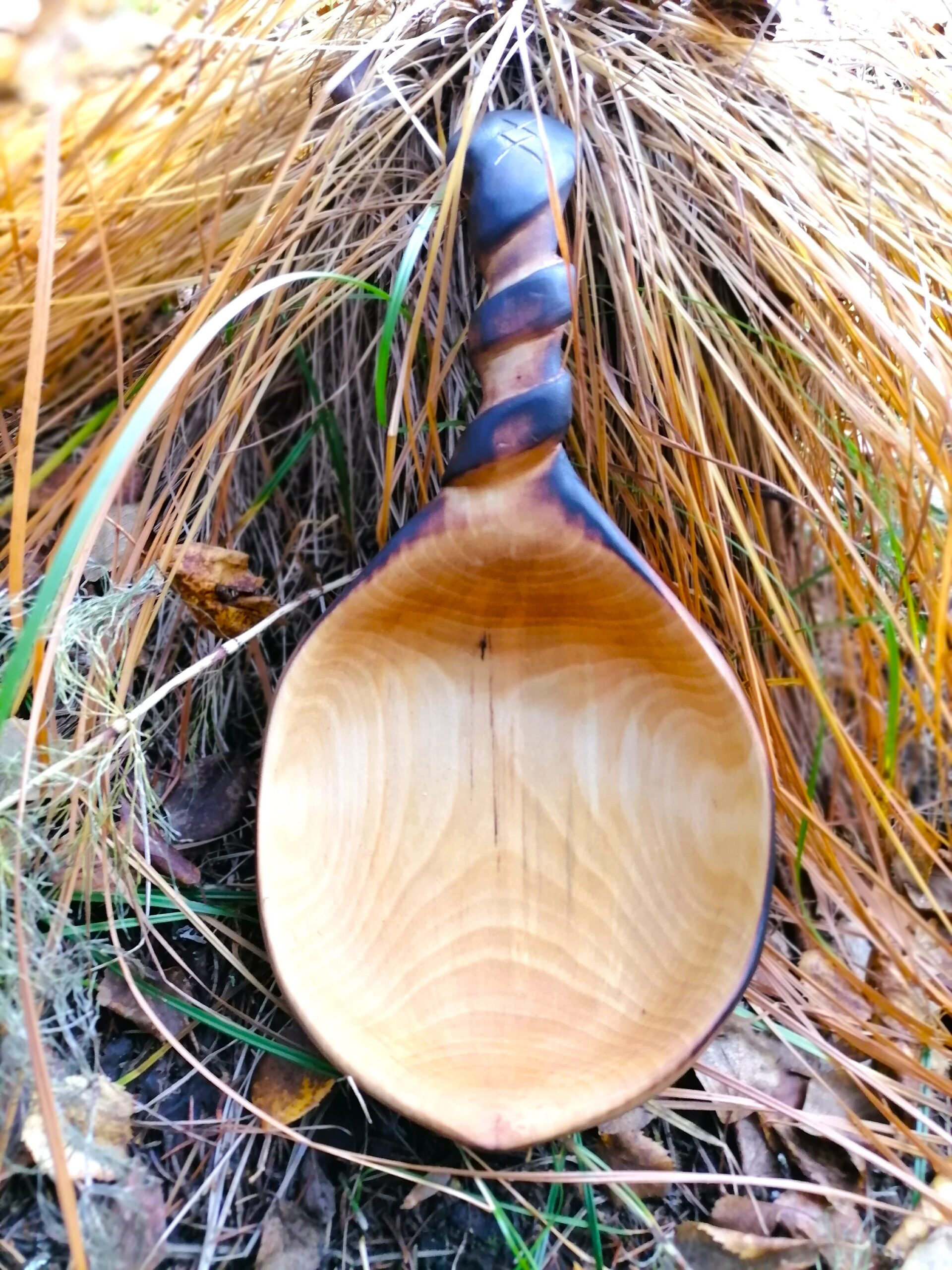 wooden kuksa and spoon handmade in birch by witaberget in sweden