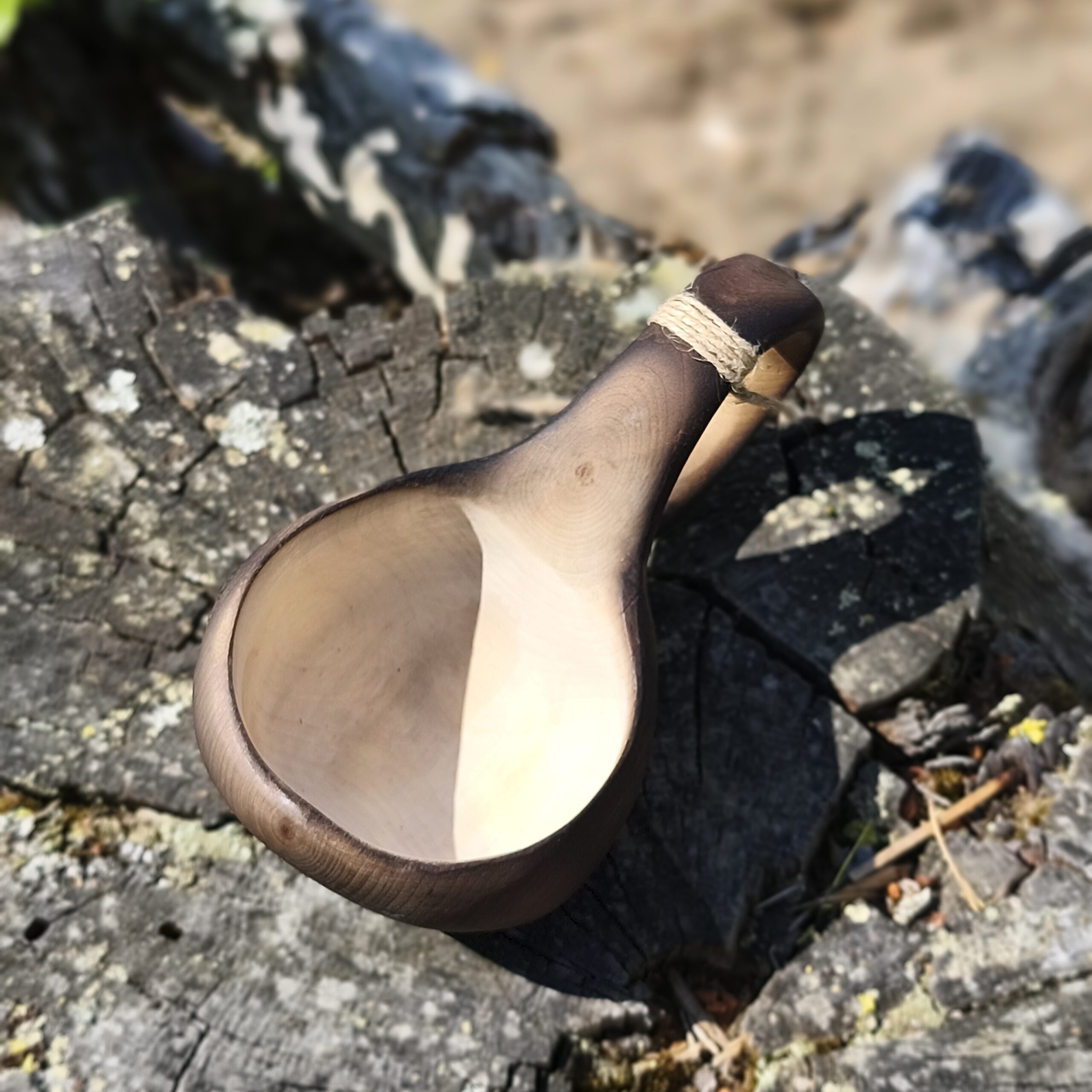 kuksa cup hand carved in birch by witaberget in sweden