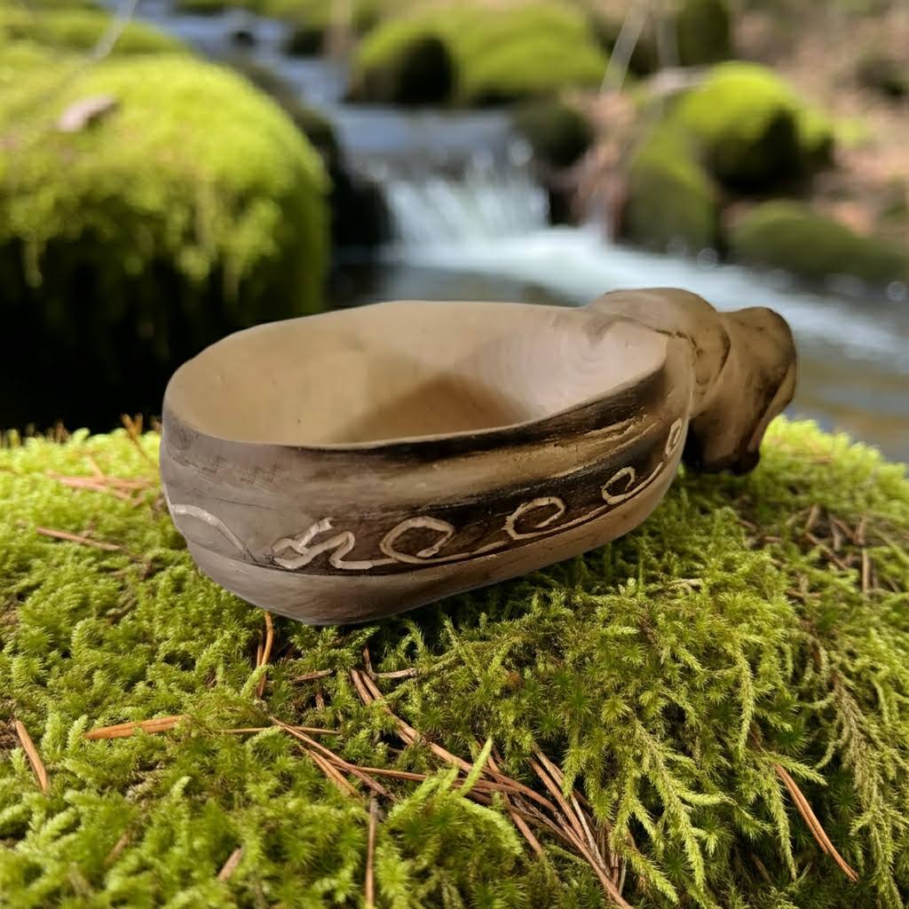 kuksa cup camping mug viking wooden coffee cup kåsa