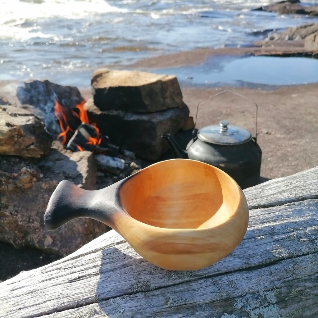 kuksa swedish kåsa wooden coffee mug bushcraft bowl