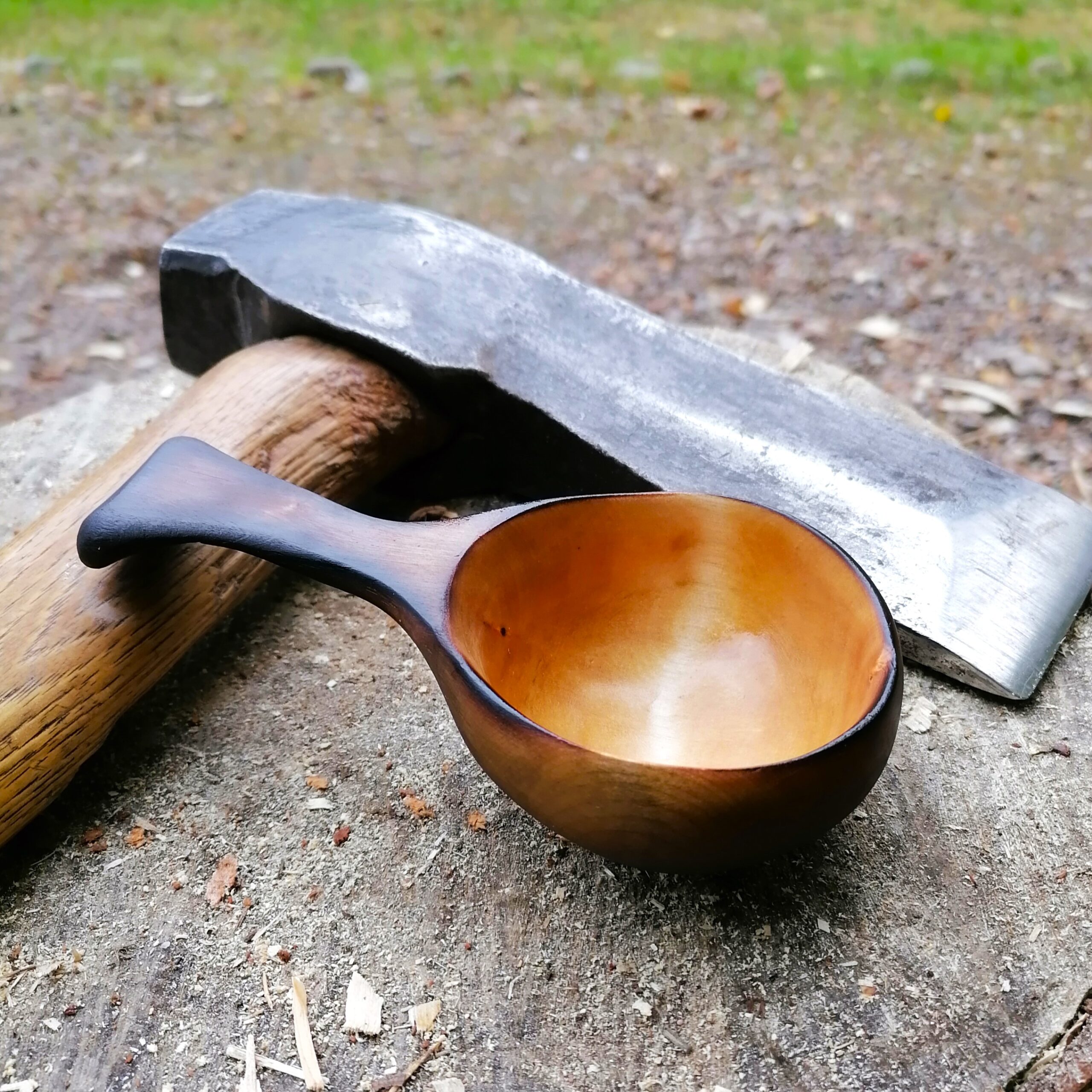 small kuksa wooden coffee mug camping mug birch kåsa