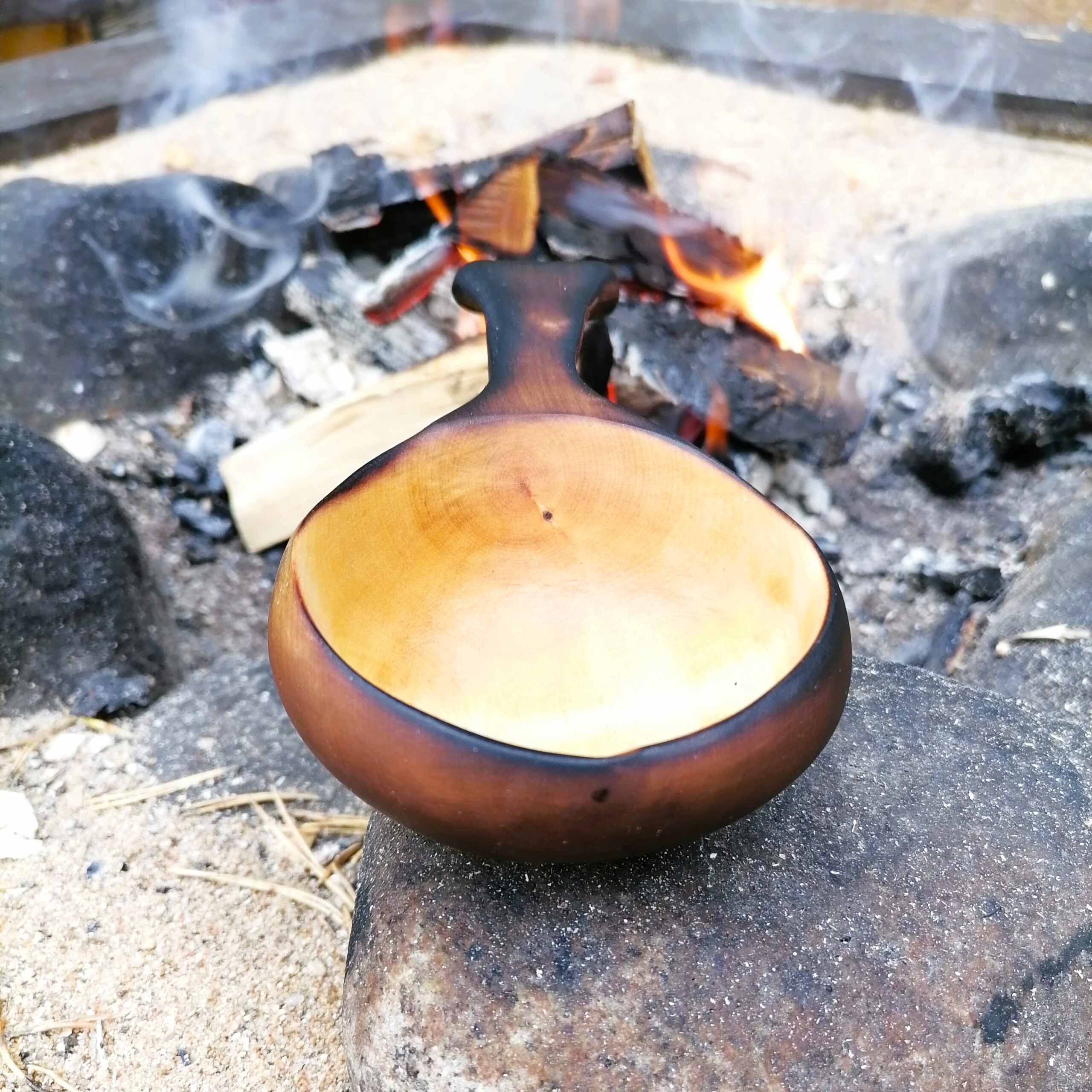 small kuksa wooden coffee mug camping mug birch kåsa