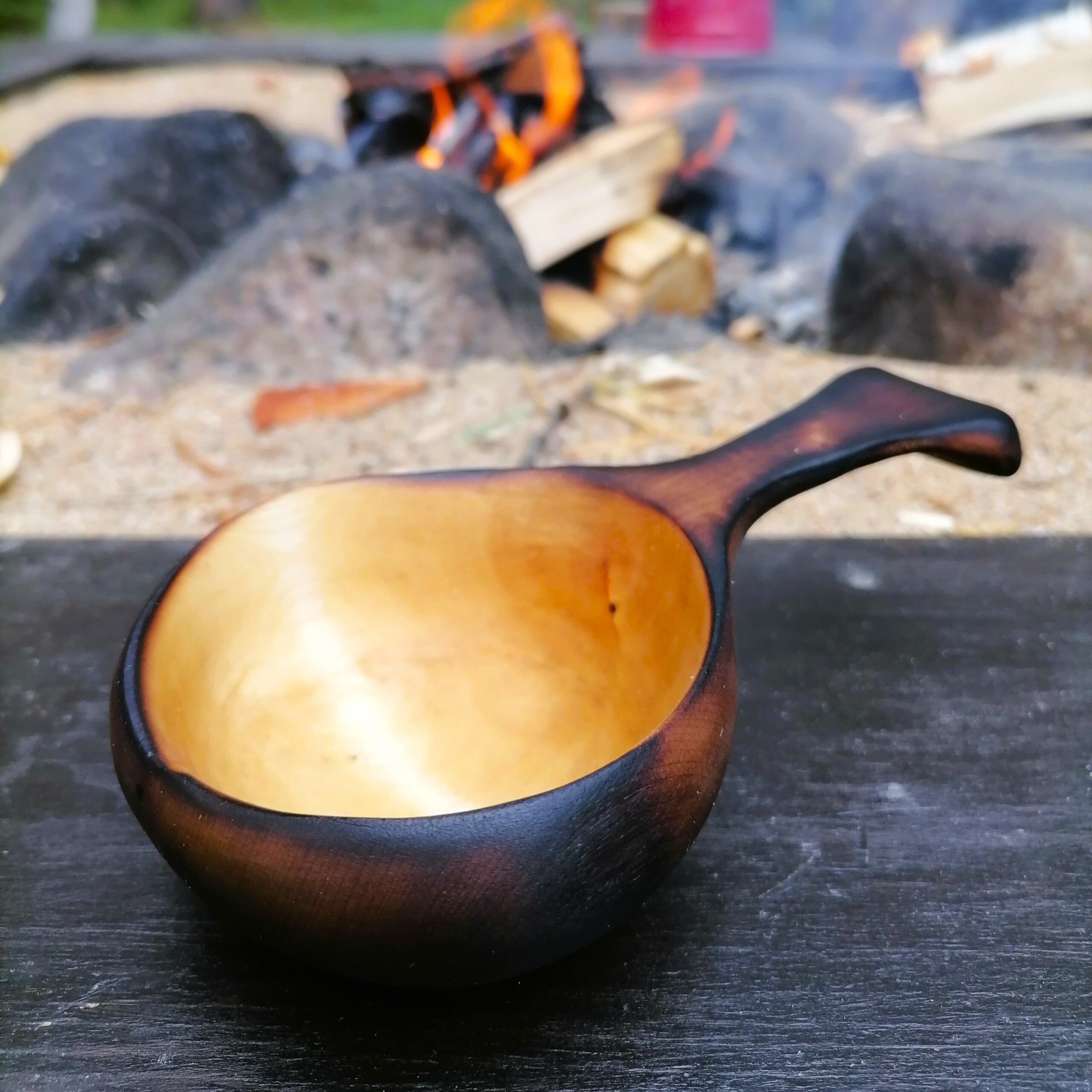 small kuksa wooden coffee mug camping mug birch kåsa