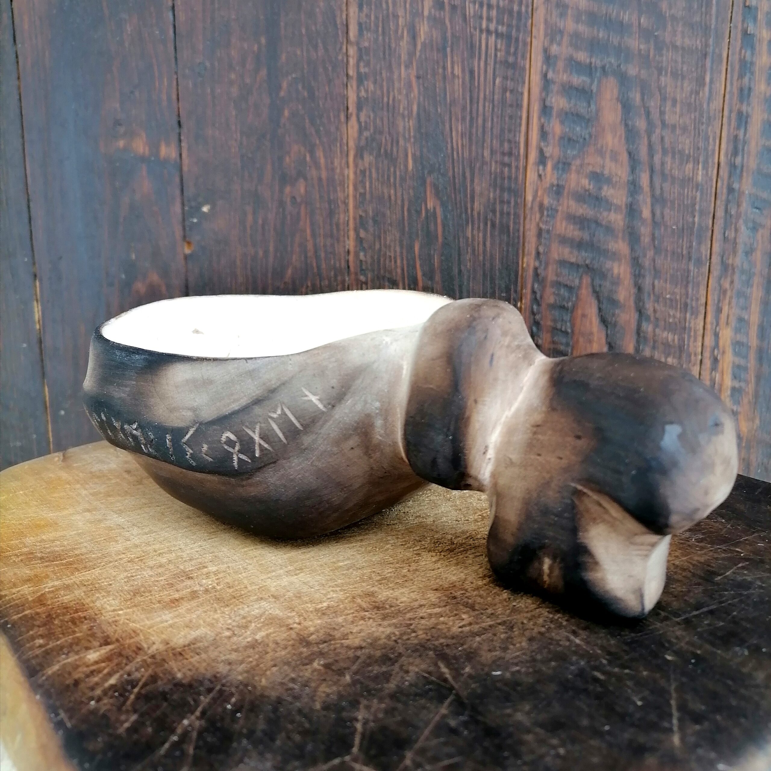 kuksa cup viking mug norse runes coffee wooden mug