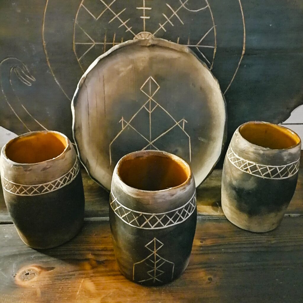 wooden mugs , beer mugs handmade in birch by witaberget in sweden