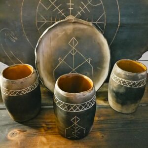 wooden mugs , beer mugs handmade in birch by witaberget in sweden