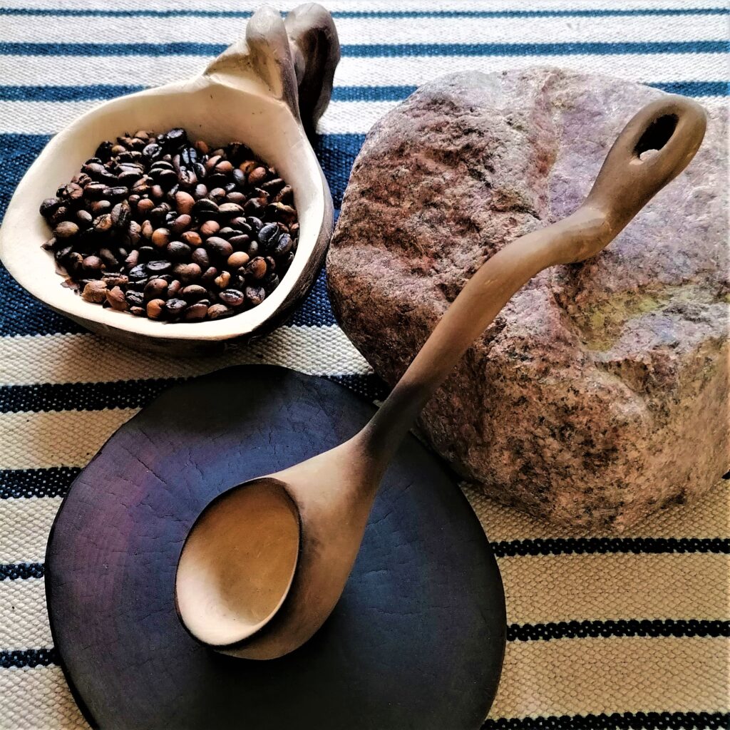 coffee scoop handmade in birch