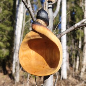 Handcrafted wooden kuksa cup for coffee and outdoor adventures, made in Sweden by Witaberget