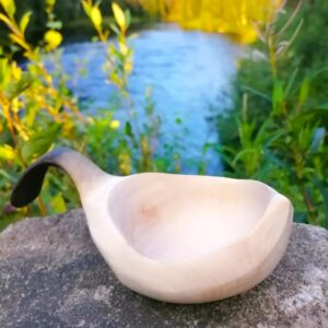 wooden kuksa cup handmade in bich wood