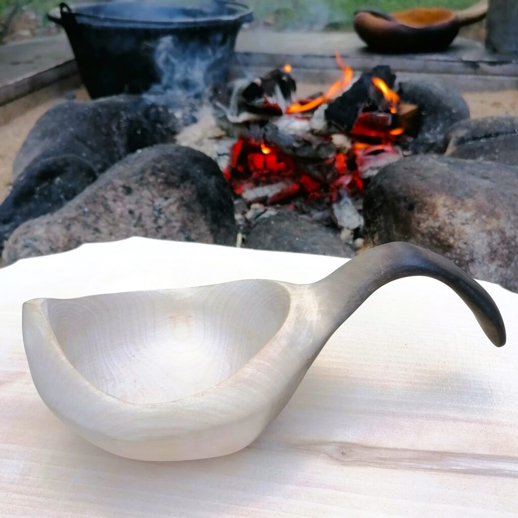 wooden kuksa cup handmade in bich wood