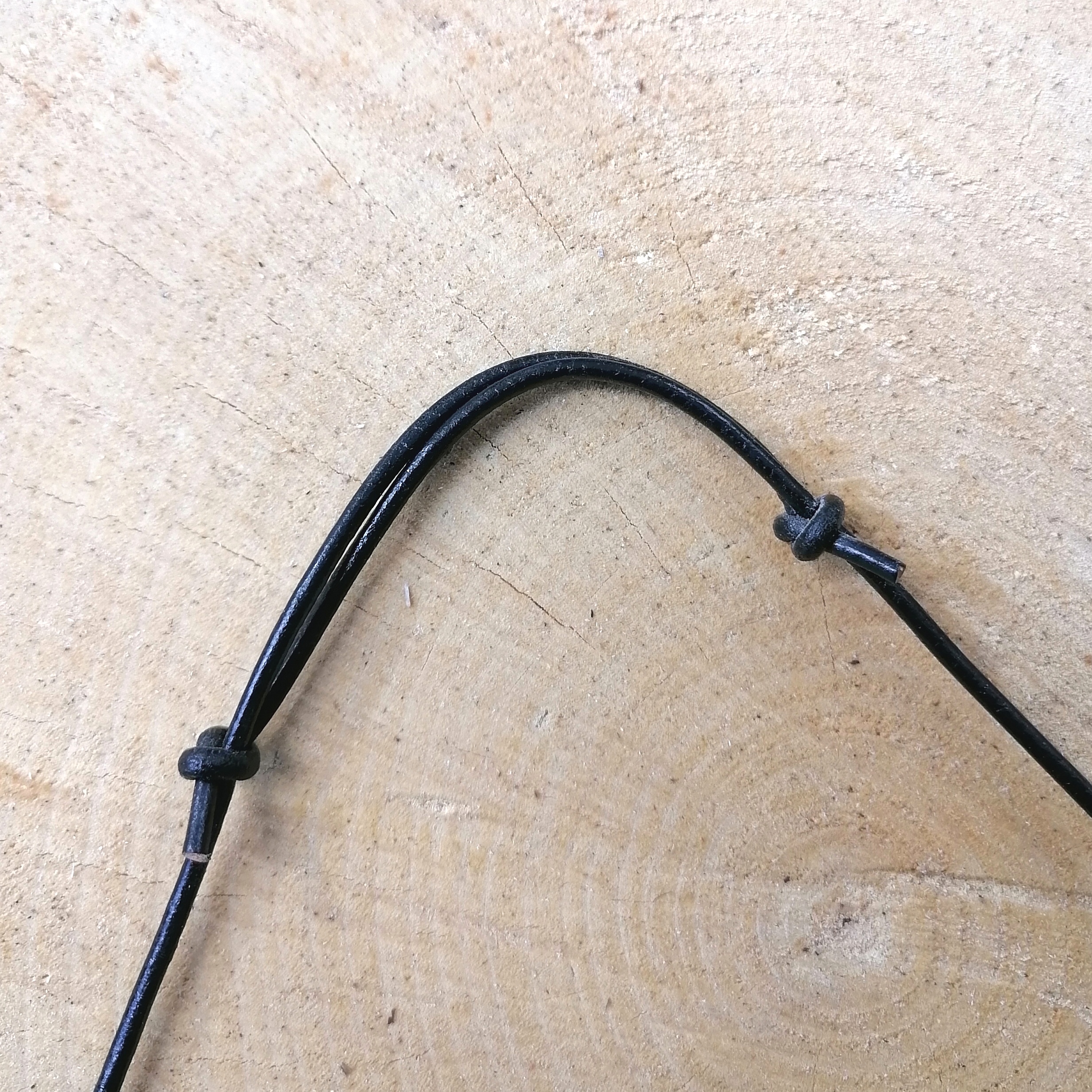 Handmade Birch Wood Necklace with Leather Cord