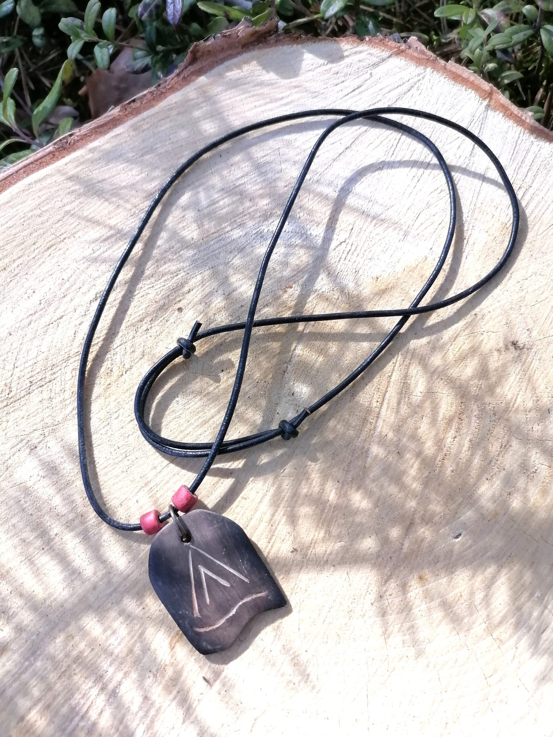 wooden necklace for women handmade by witaberget in sweden