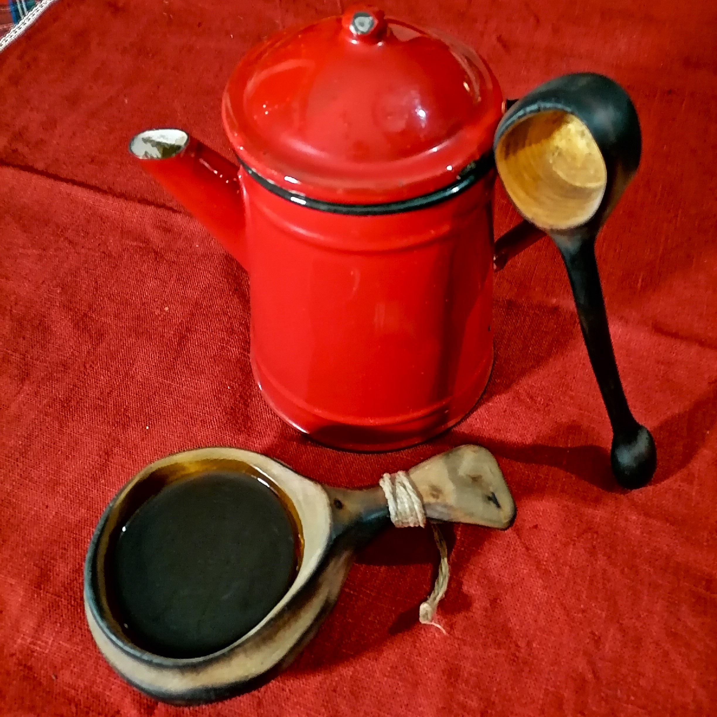 coffee scoop handmade in birch wood