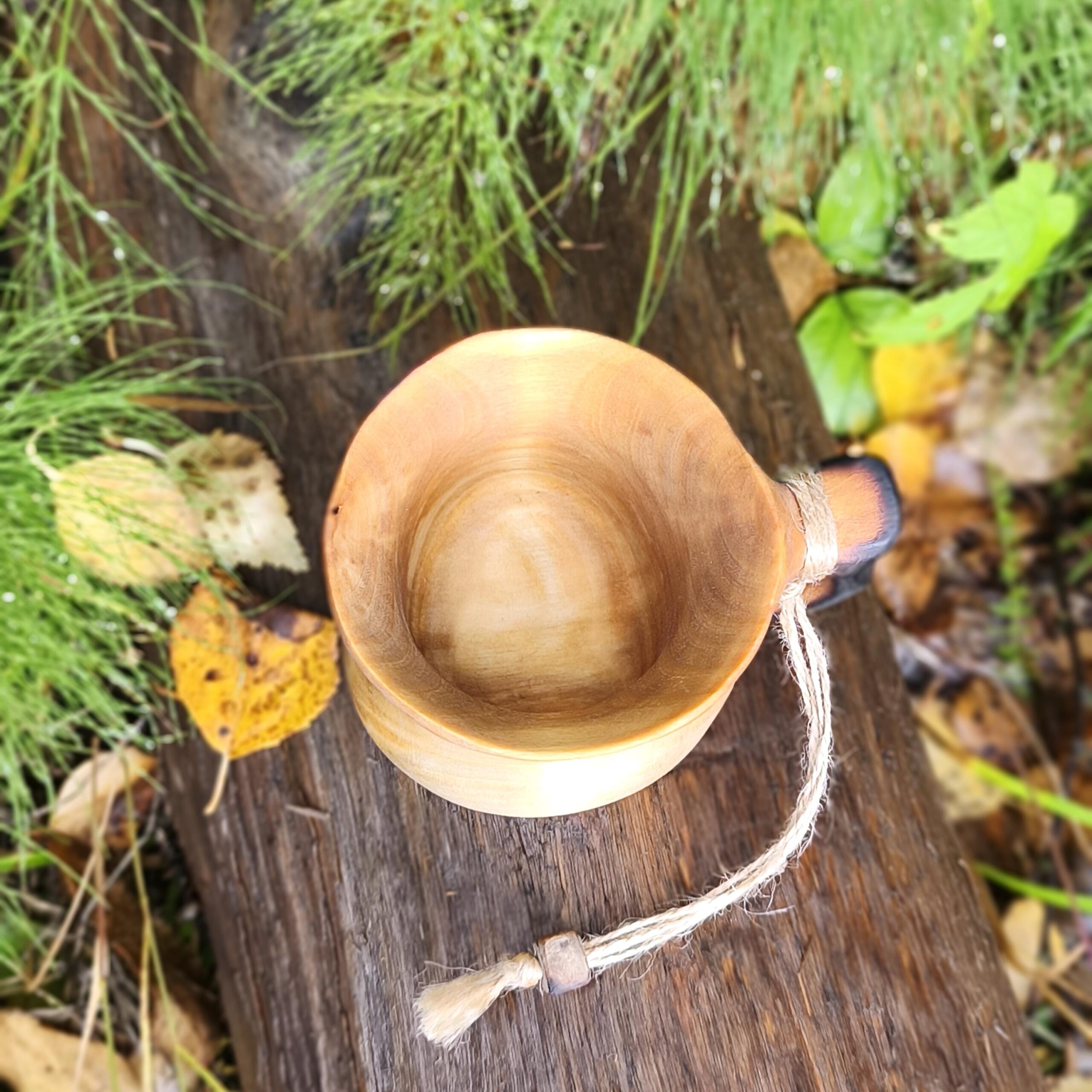 wooden coffee mug - kuksa handmade in birch