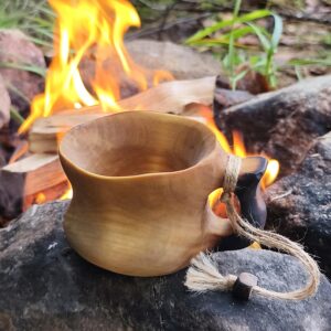 wooden coffee mug - kuksa handmade in birch