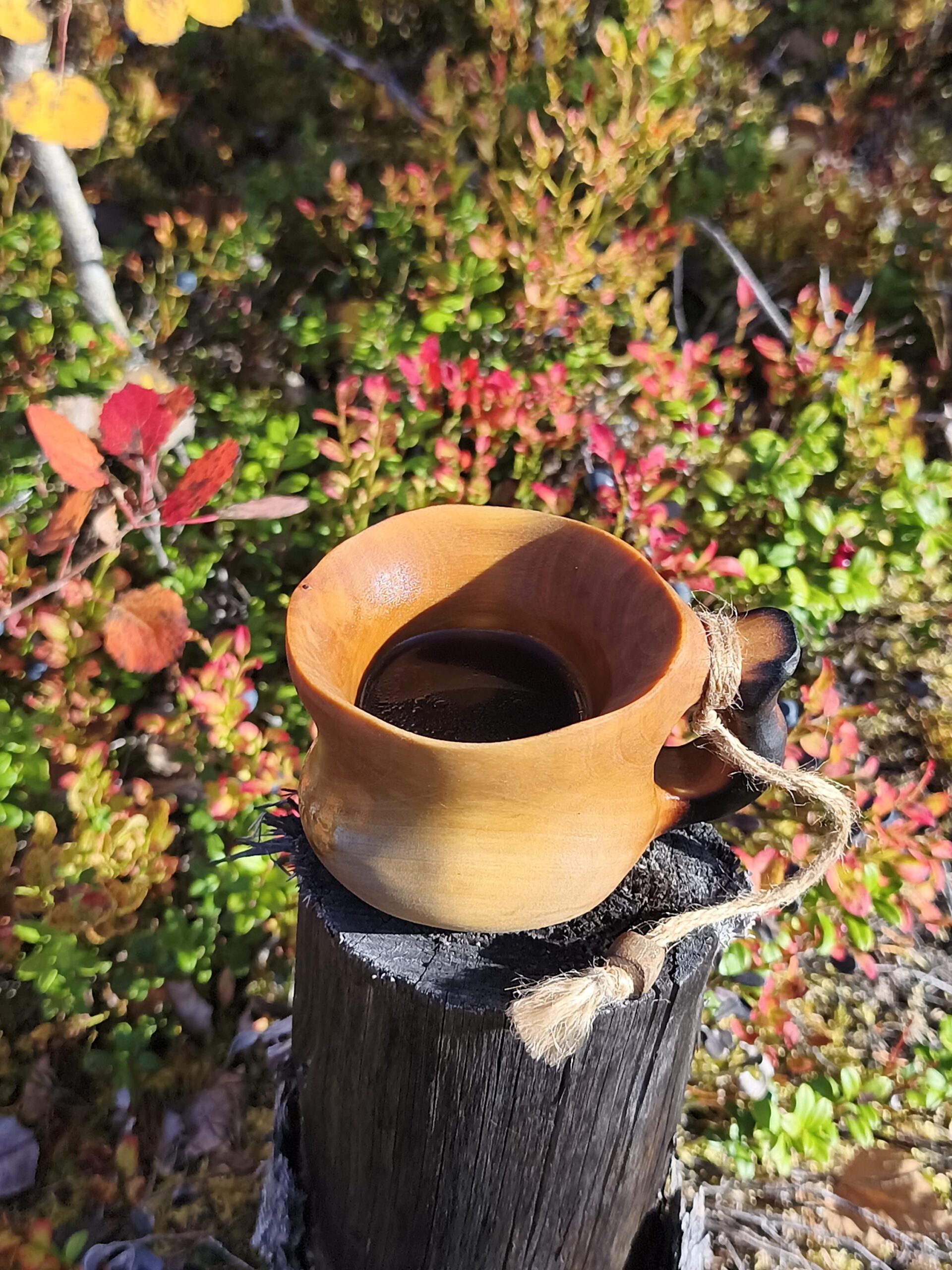 wooden coffee mug - kuksa handmade in birch