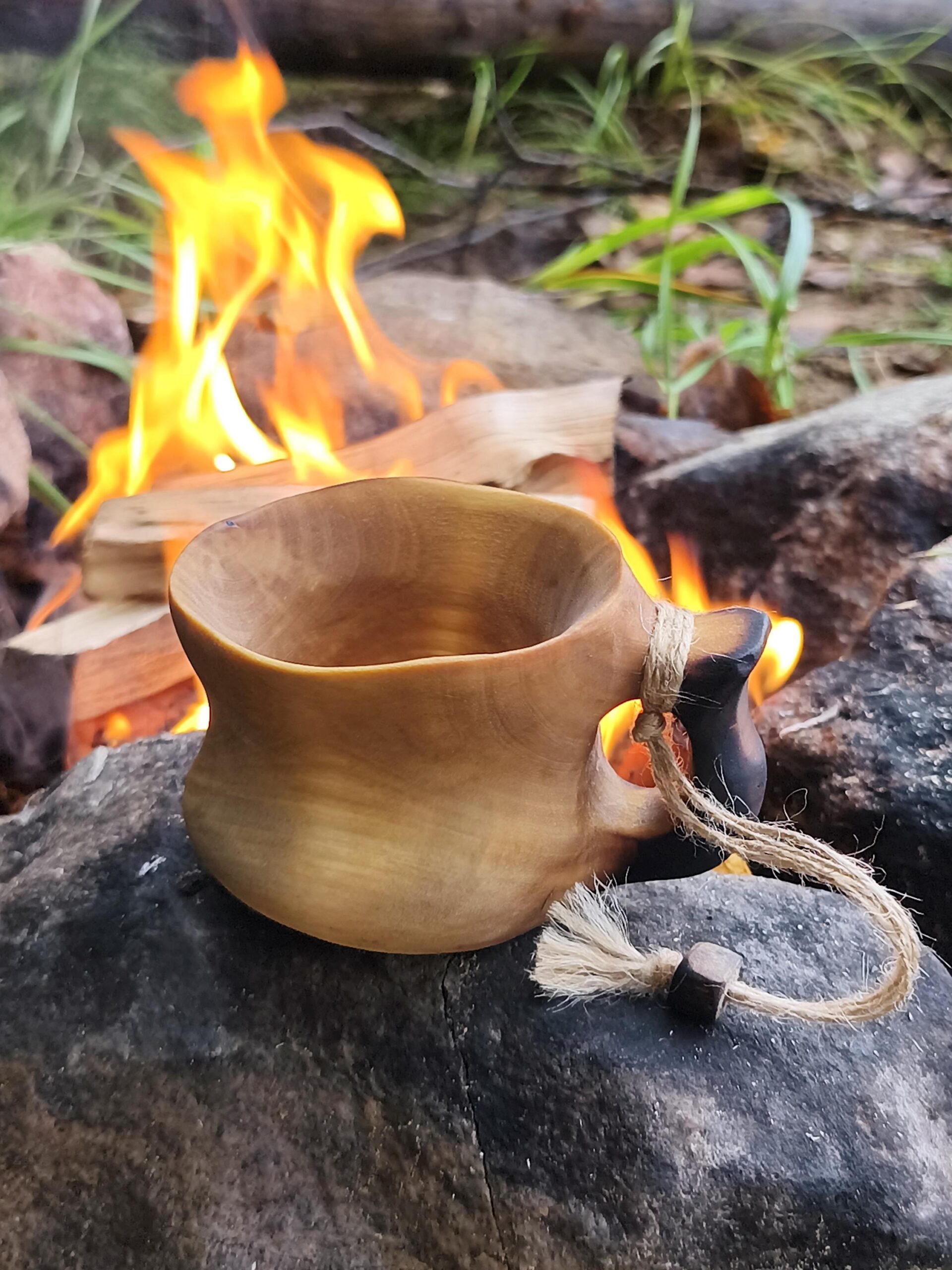 wooden coffee mug - kuksa handmade in birch