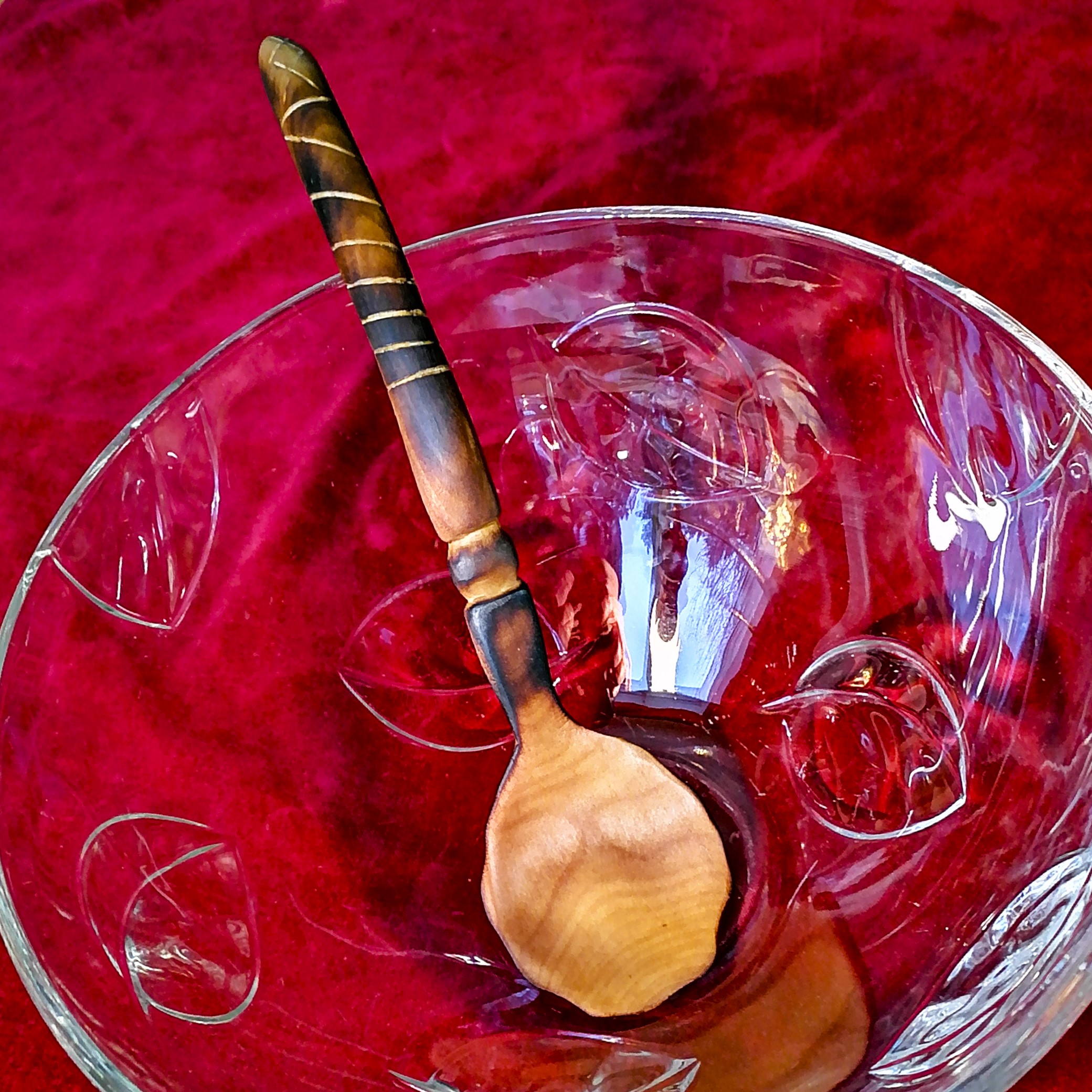 wooden spoon - salad server handmade by witaberget in sweden from birch wood