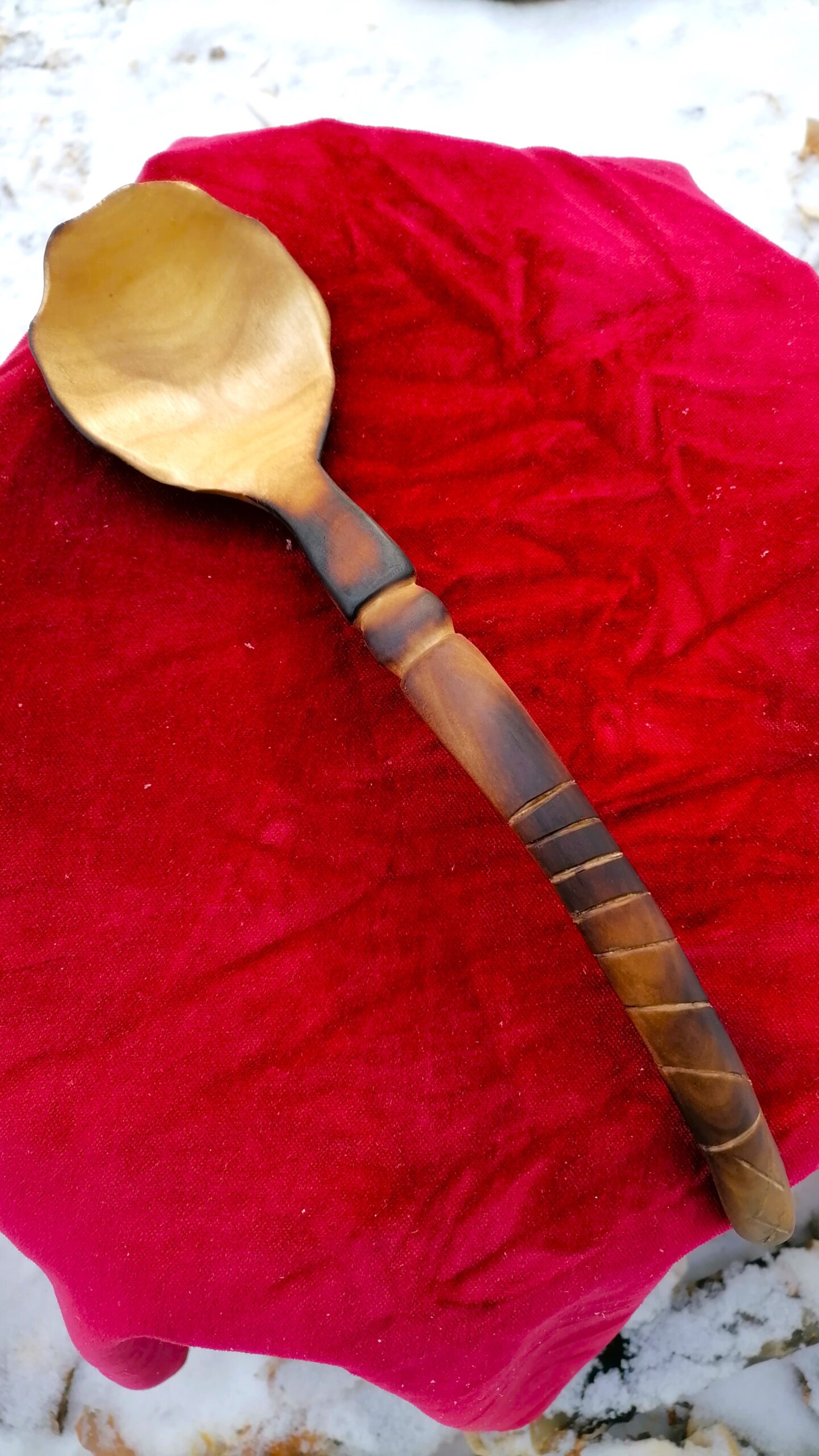 wooden spoon - salad server handmade by witaberget in sweden from birch wood