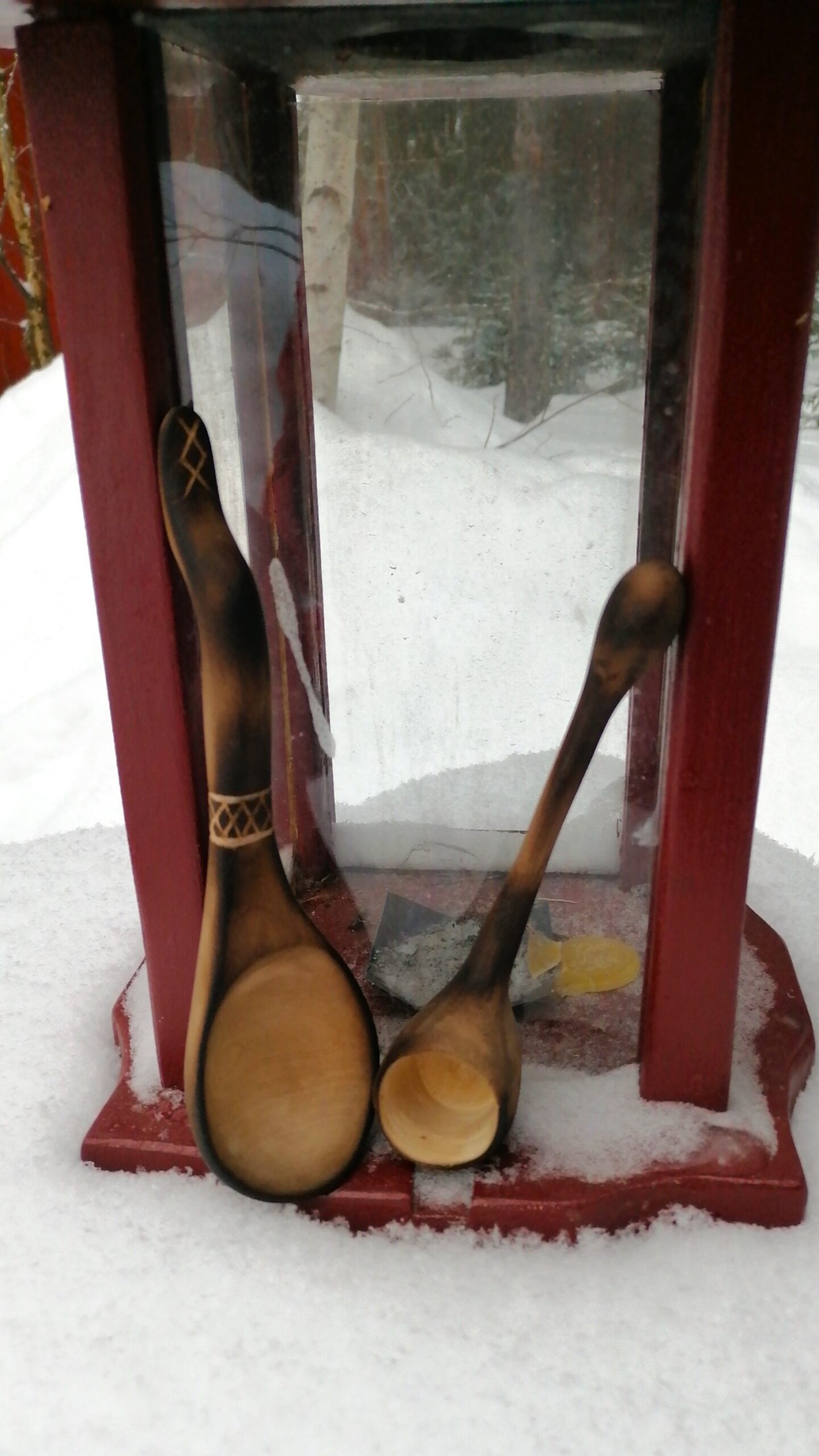 coffee scoop and wooden spoon set handmade in birch wood by witaberget in sweden