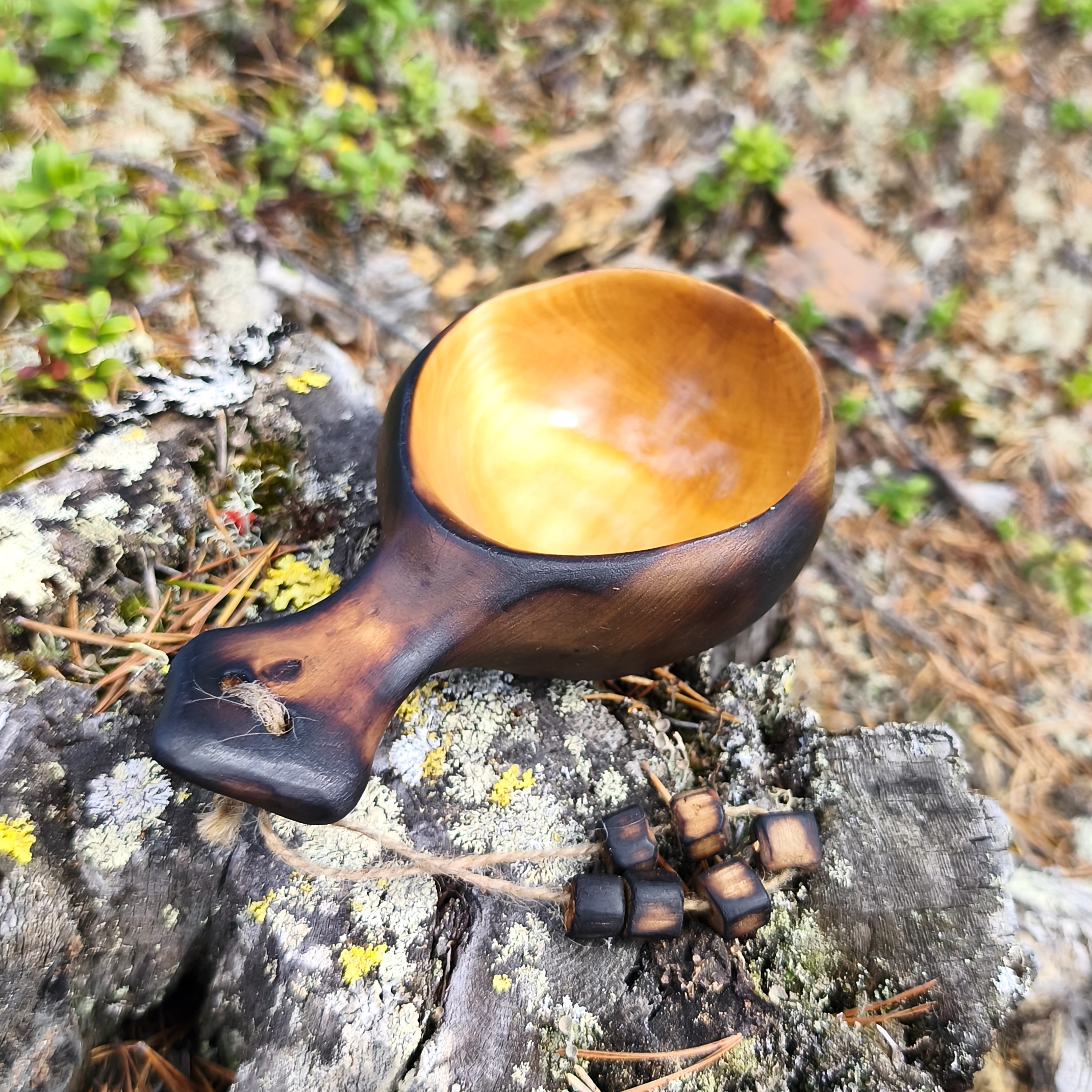 kuksa cup for bushcraft and outdoor live handmade in birch