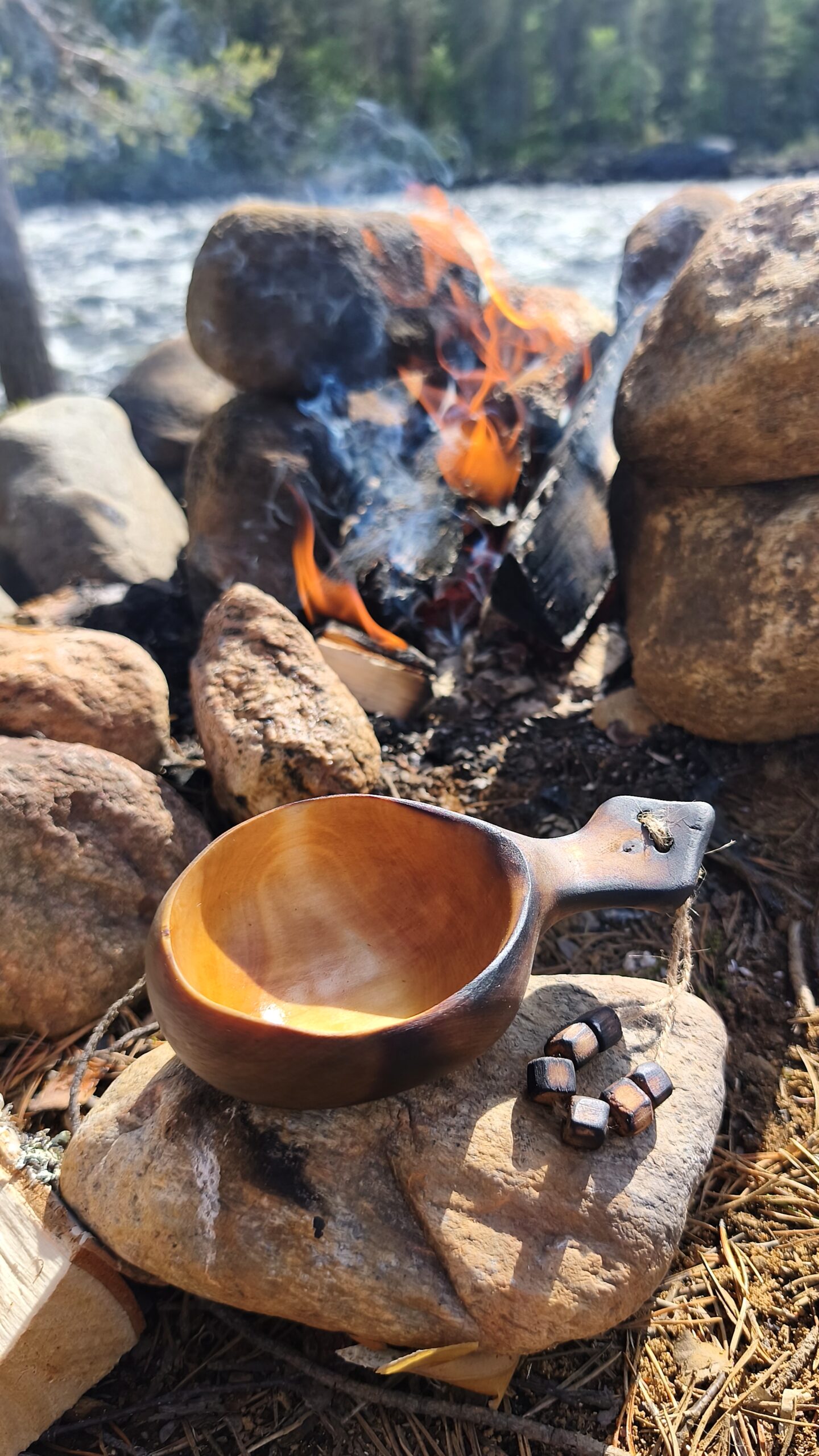 kuksa cup for bushcraft and outdoor live handmade in birch