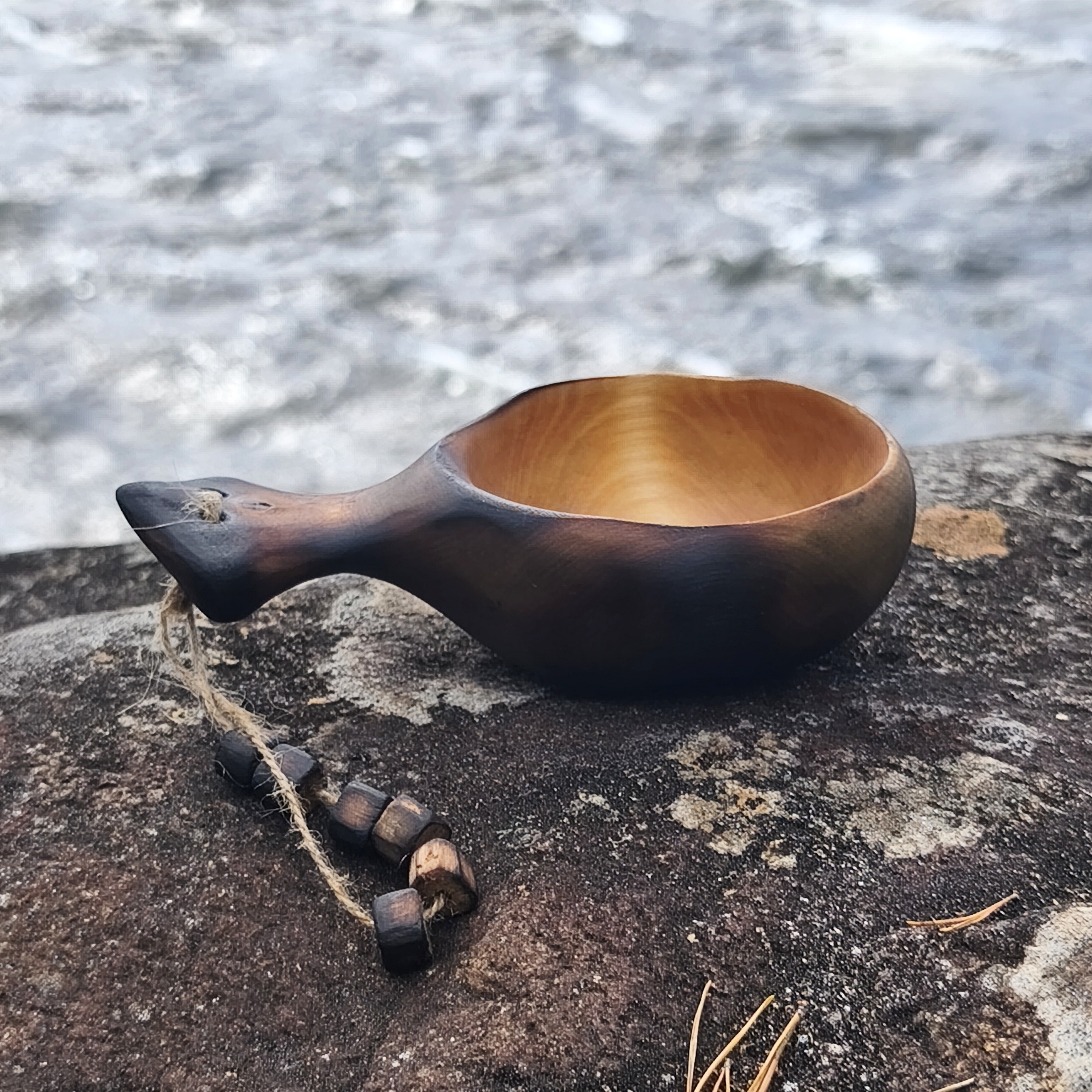 kuksa cup for bushcraft and outdoor live handmade in birch
