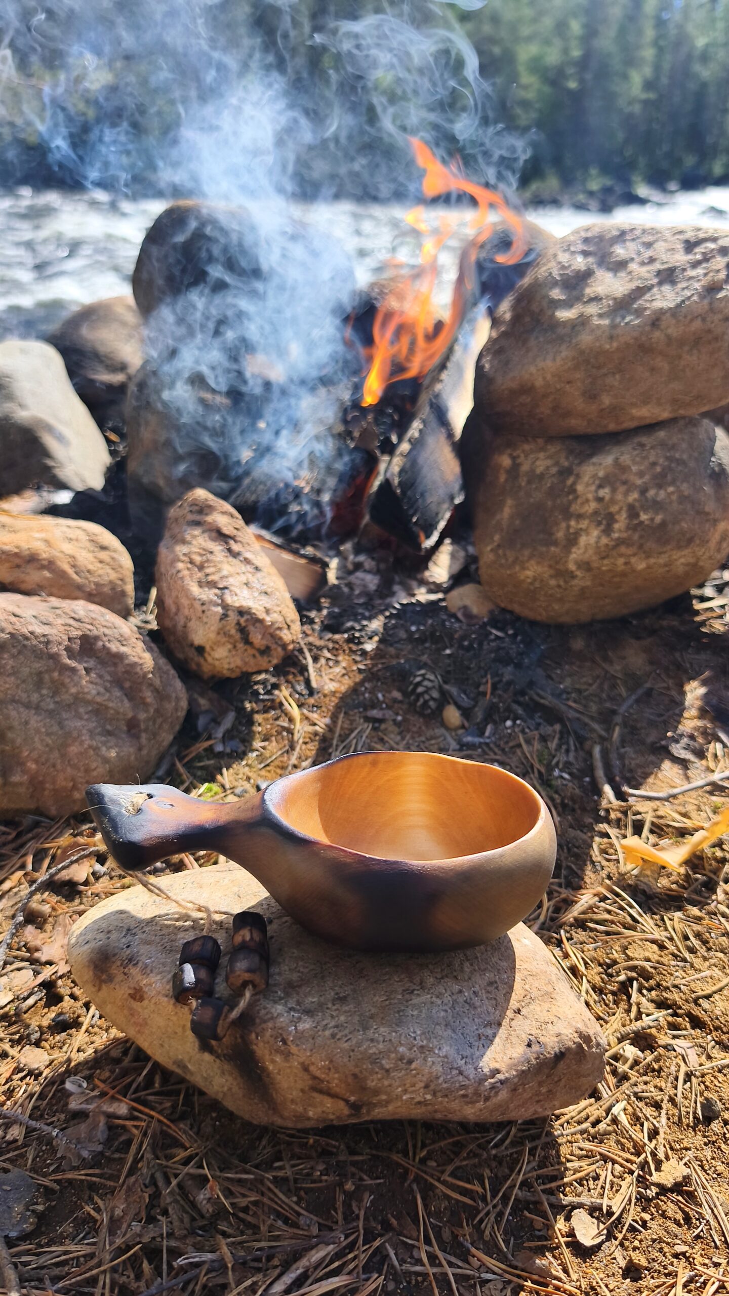 kuksa cup for bushcraft and outdoor live handmade in birch