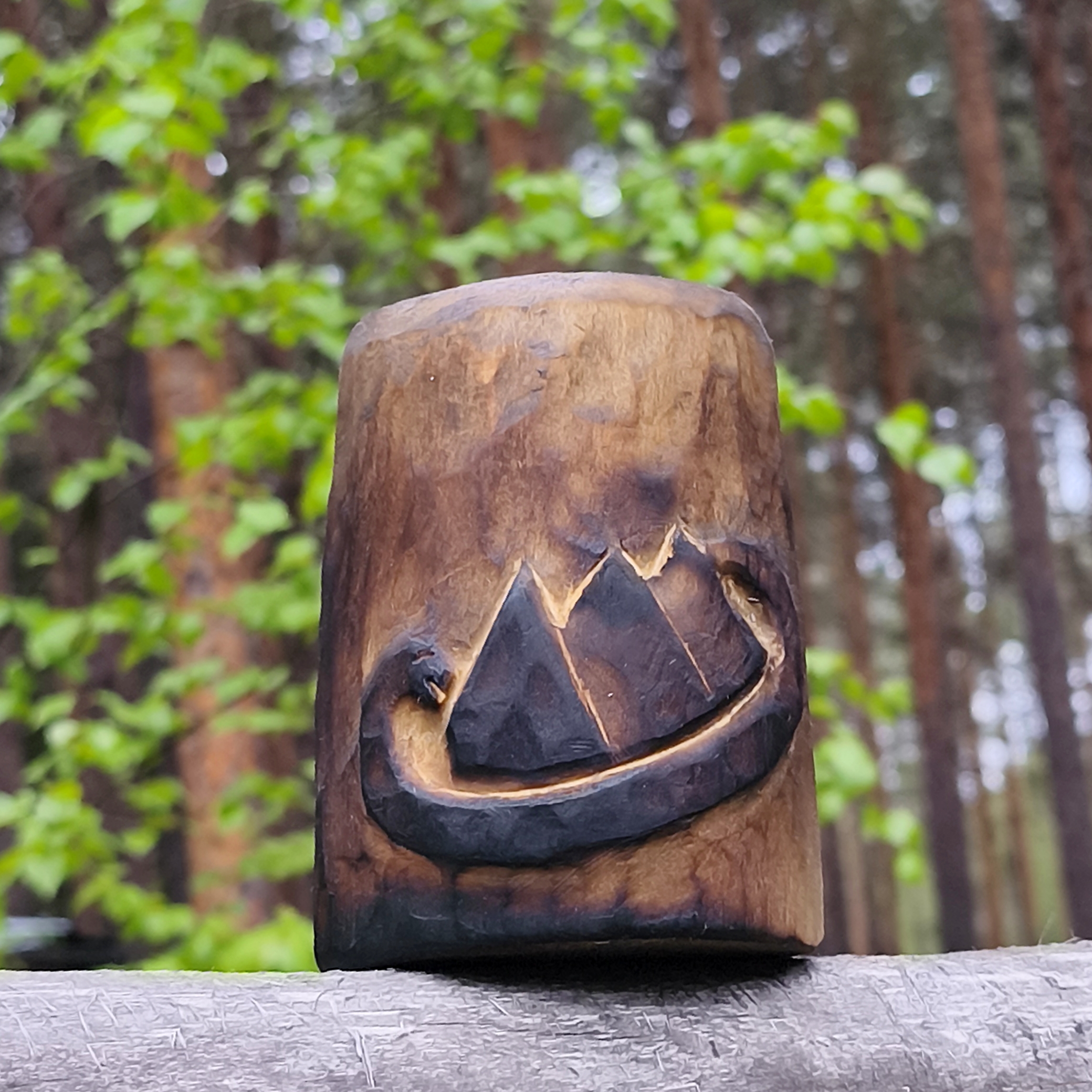 wooden mug - beer stein handmade in birch wood