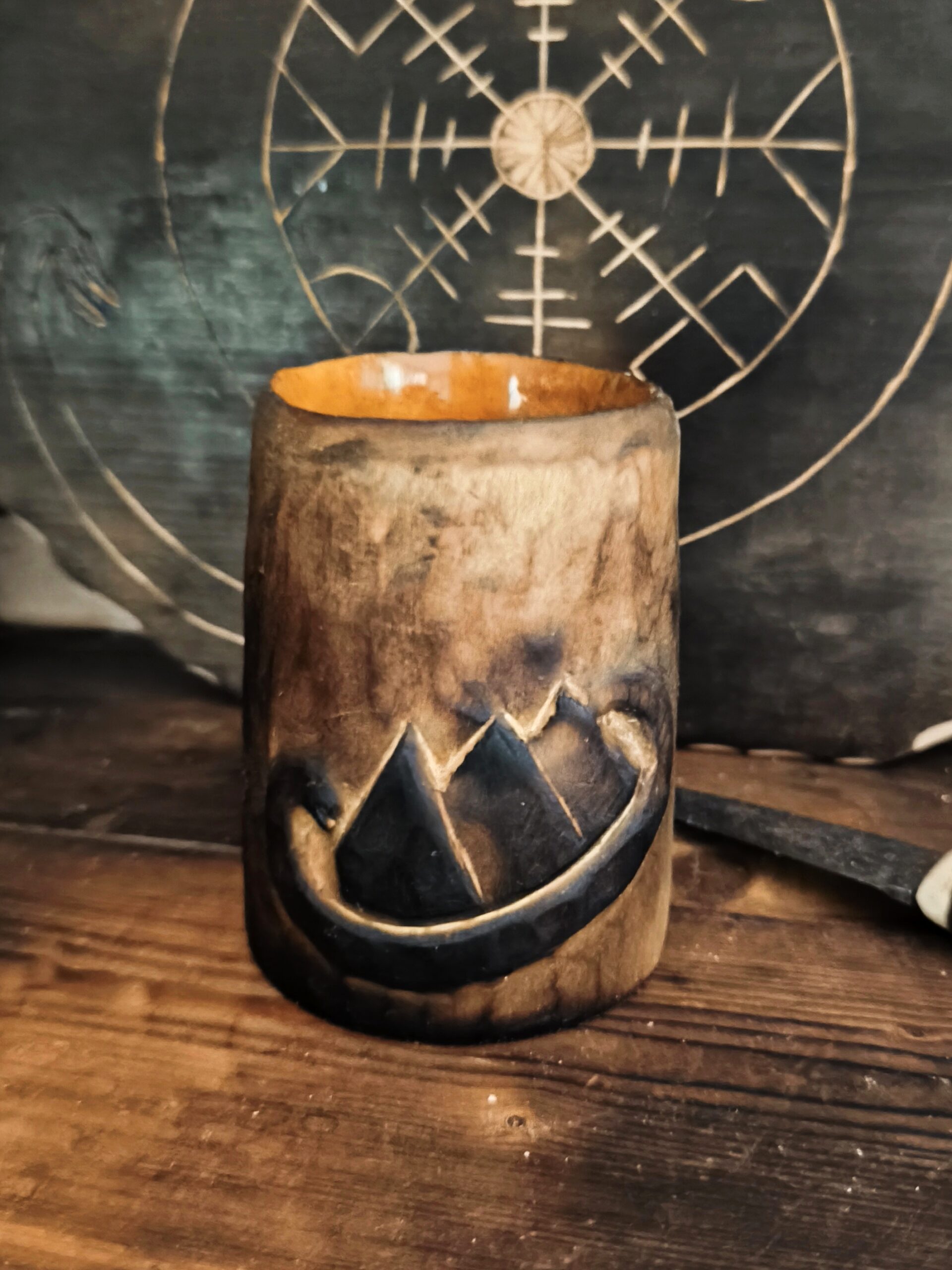 wooden mug - beer stein handmade in birch wood