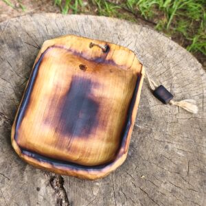 wooden bowl hand carved by witaberget in sweden. Ideal for bushcraft and camping as spoup bowl or plate