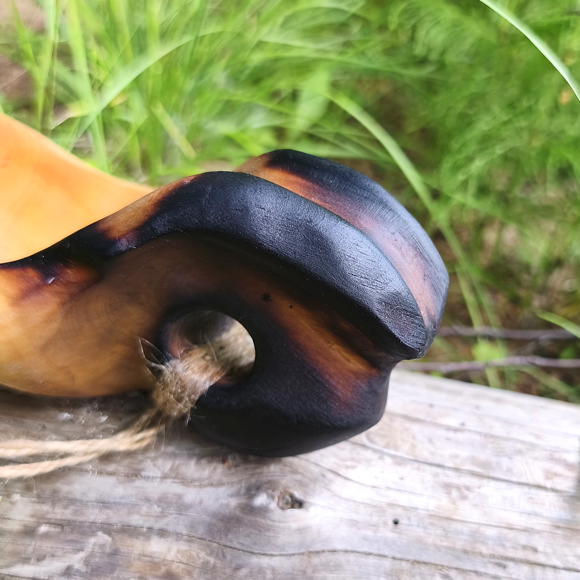 Handmade Kuksa wooden cup carved from natural birch wood for camping, hiking and outdoor adventures.